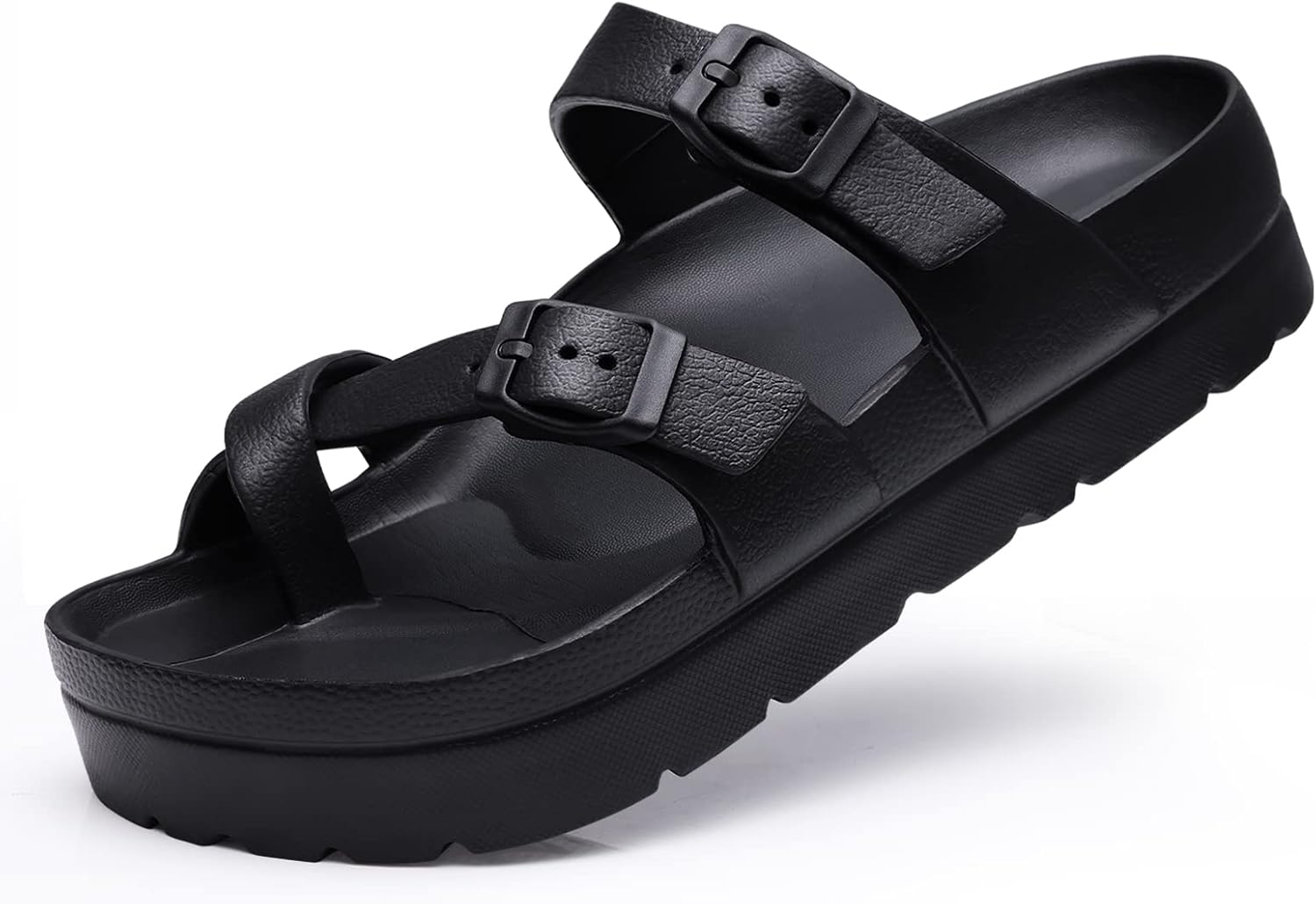 Women's Platform Sandals with Arch Support Comfortable Foam Slides Lightweight T...