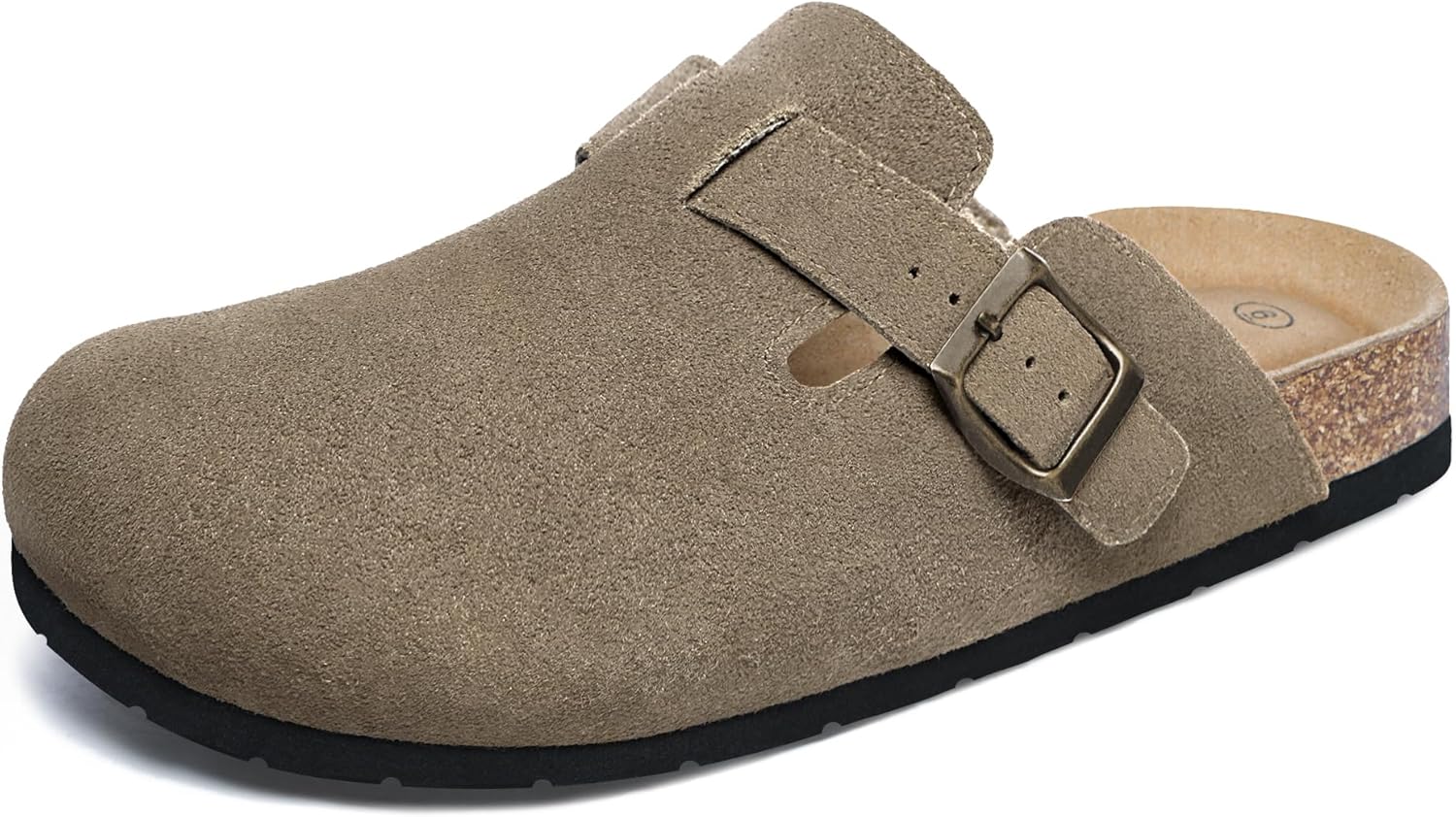 Xiakolaka Women's Suede Clogs Adjustable Buckle Slip on Footbed Home Clog Slippe...