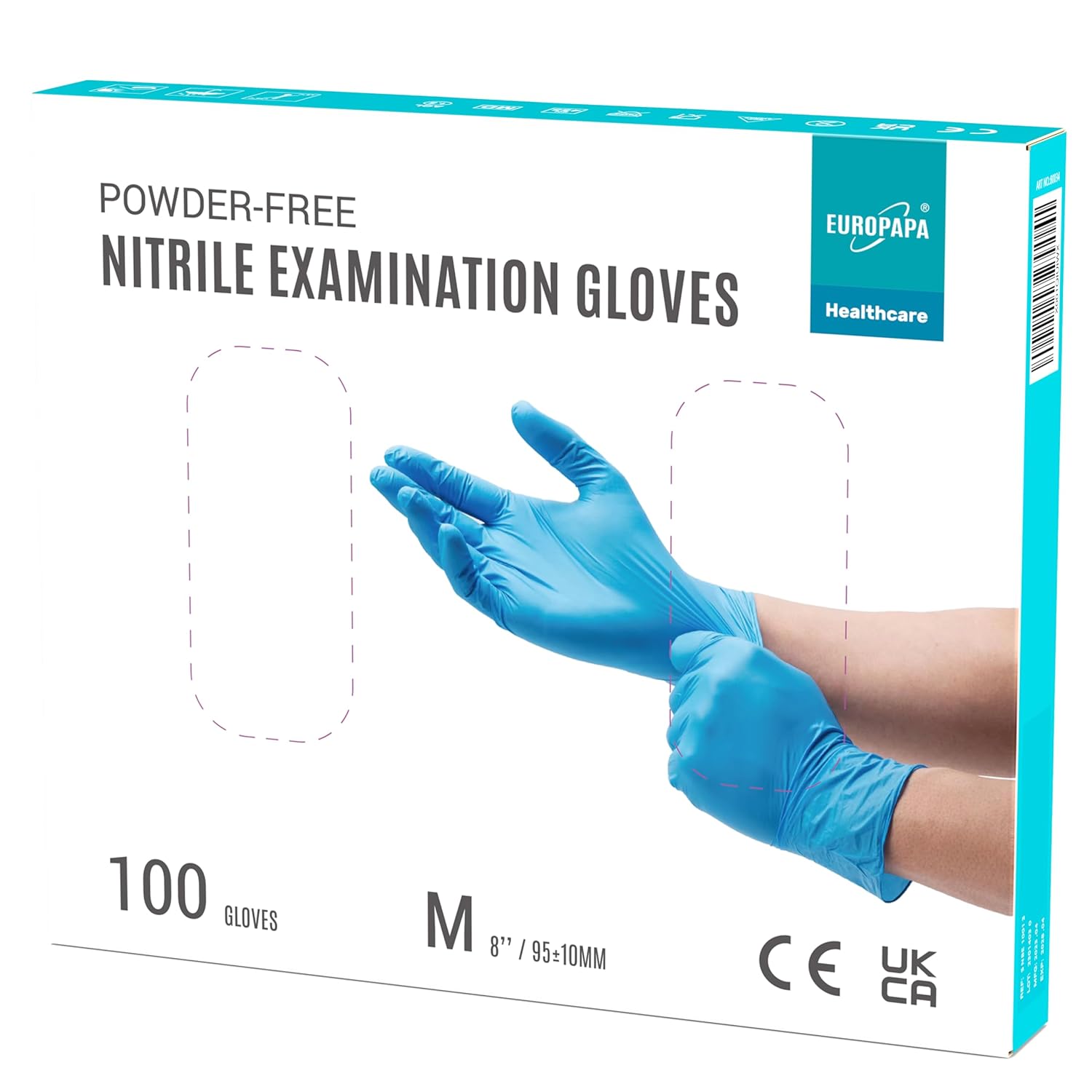 EUROPAPA® Nitrile Gloves, Special Disposable Gloves for Examination, Innovative...