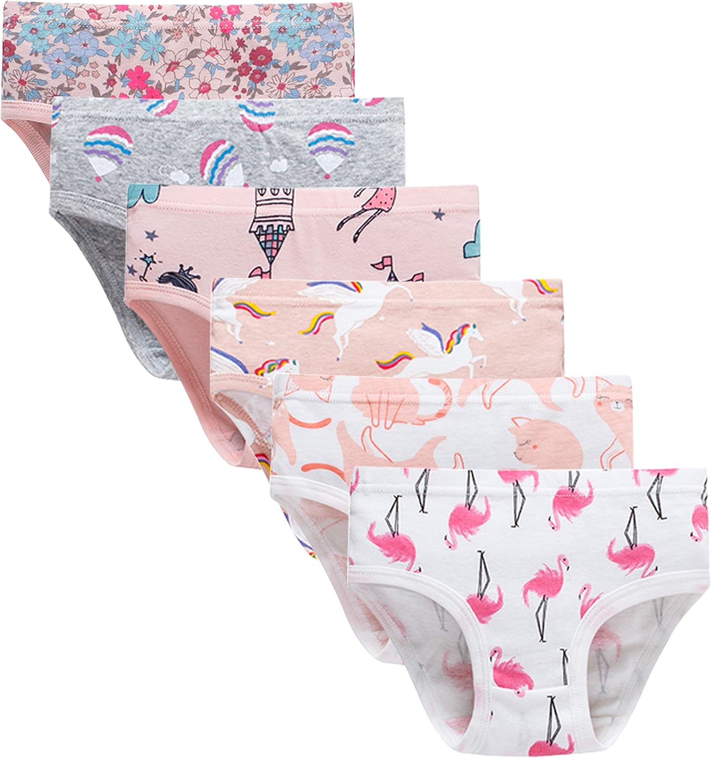 Slenily Little Girls' Soft Cotton Underwear Kids Cool Breathable Comfort Panty B...