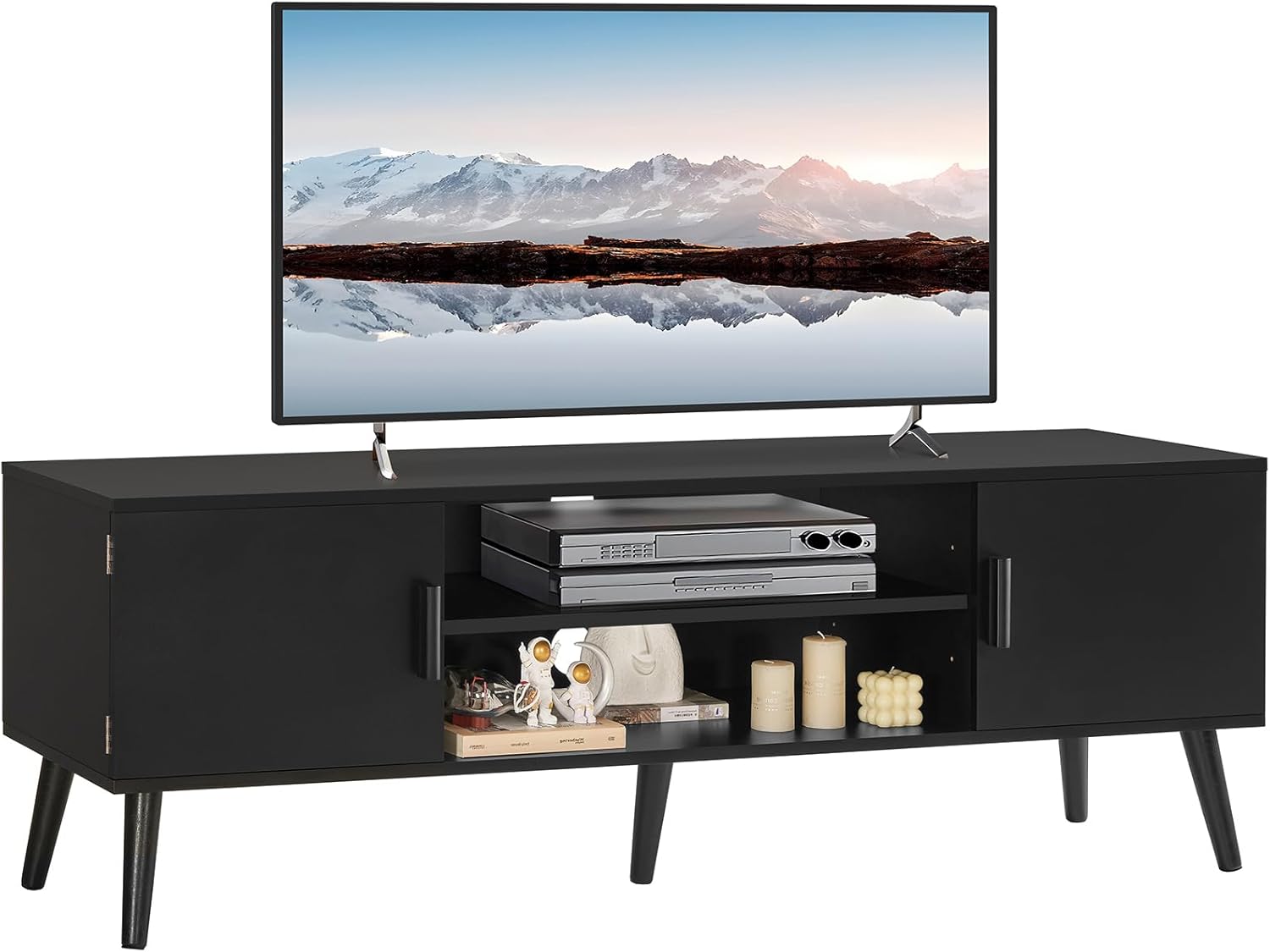 Iwell TV Stand for 70 Inch TV, Special TV Console with Storage and Adjustable Sh...