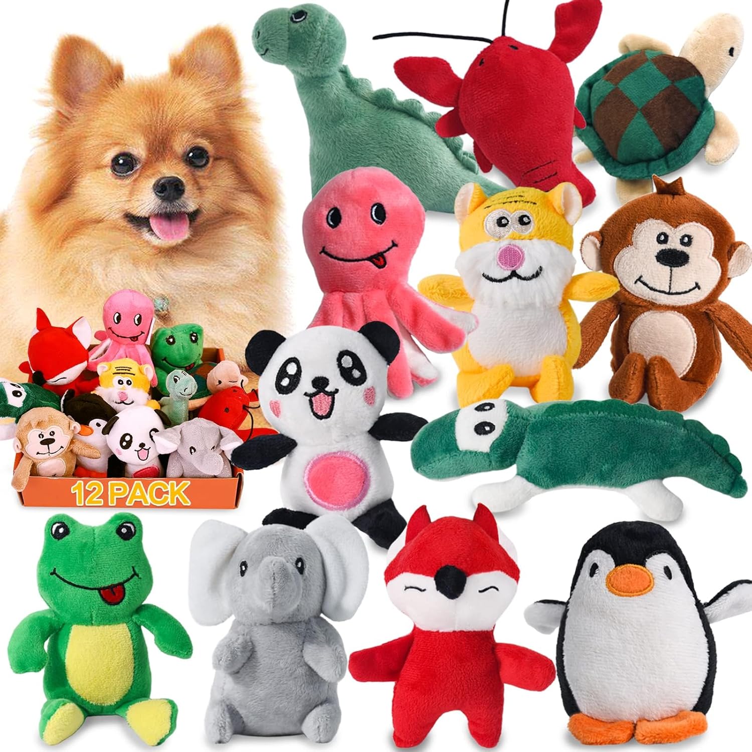 LEGEND SANDY Squeaky Dog Toys for Puppy Small Medium Dogs, Stuffed Samll Dog Toy...