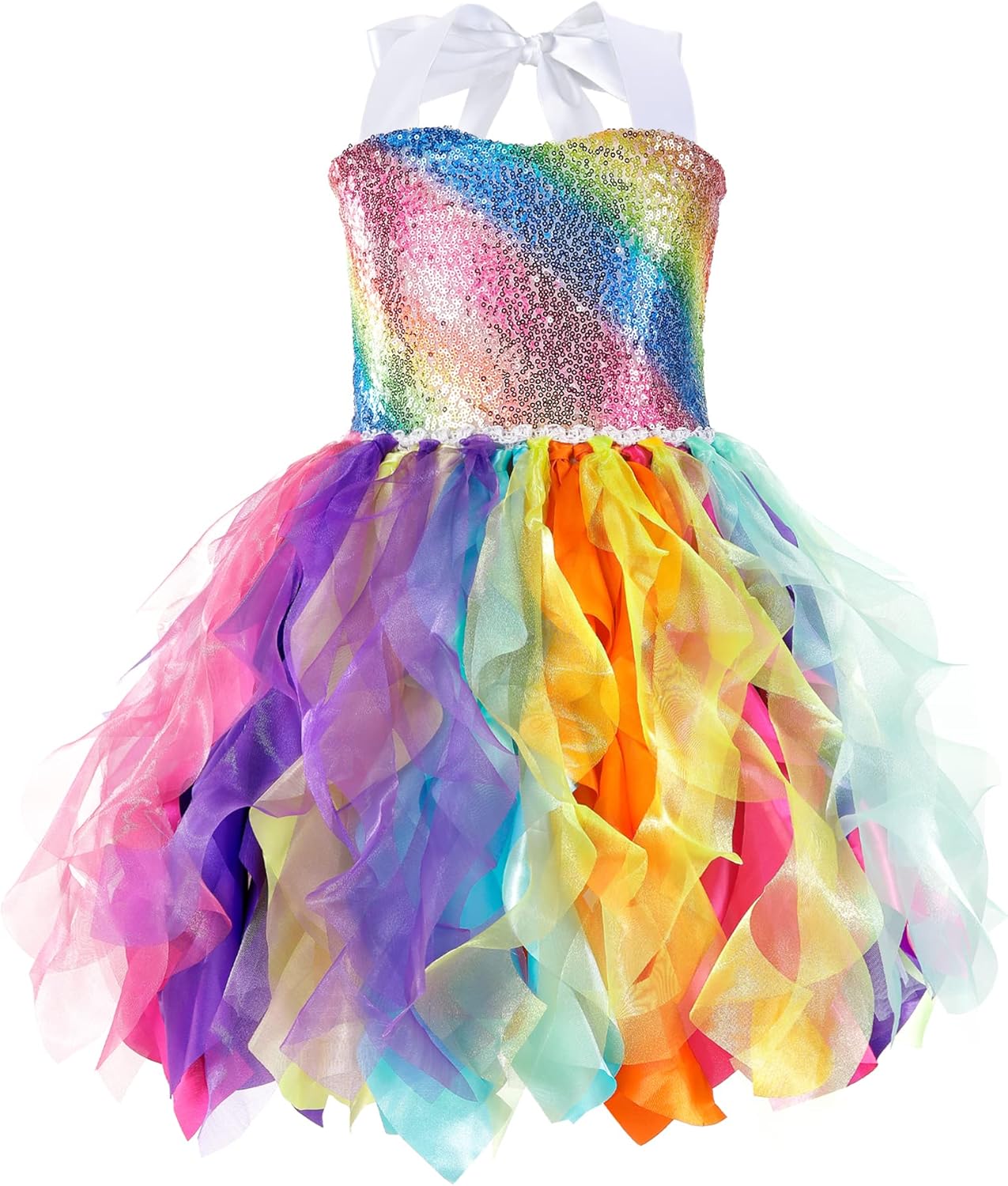 Tutu Dress for Girls Sparkly Sequin Tulle Princess Birthday Party Prom Outfit To...
