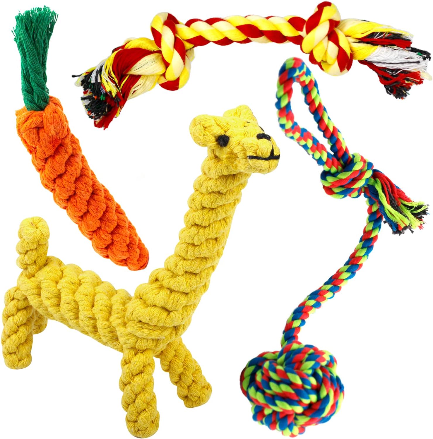 Dog Toys Rope Puppy Teething Chew Toy for Small Dogs, Interactive Tug of War Dog...