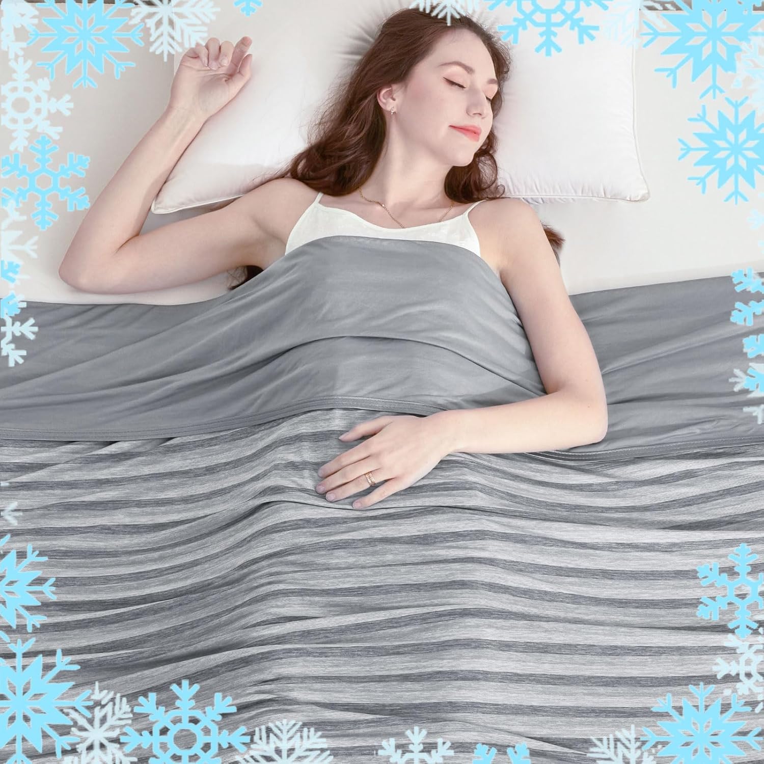 Ailemei Direct Cooling Blanket for Hot Sleepers, Double Sided Cold Effect, Twin/...