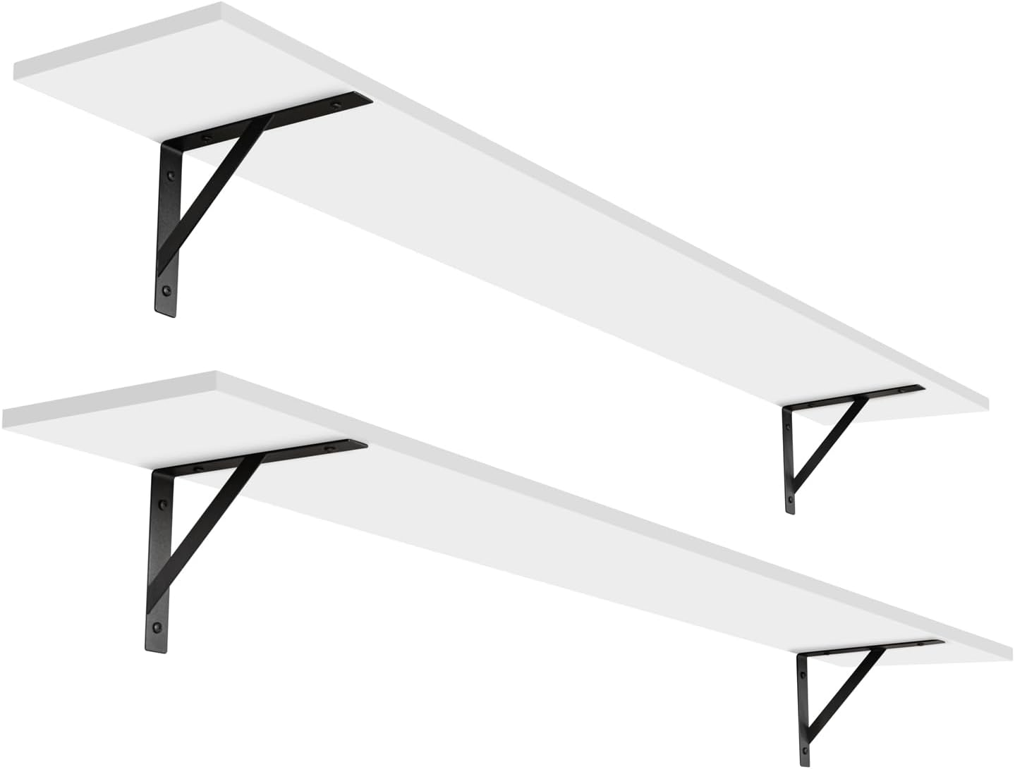DINZI LVJ Long Wall Shelves, 55.1Inch Wall Mounted Shelves Set of 2, Extra Large...