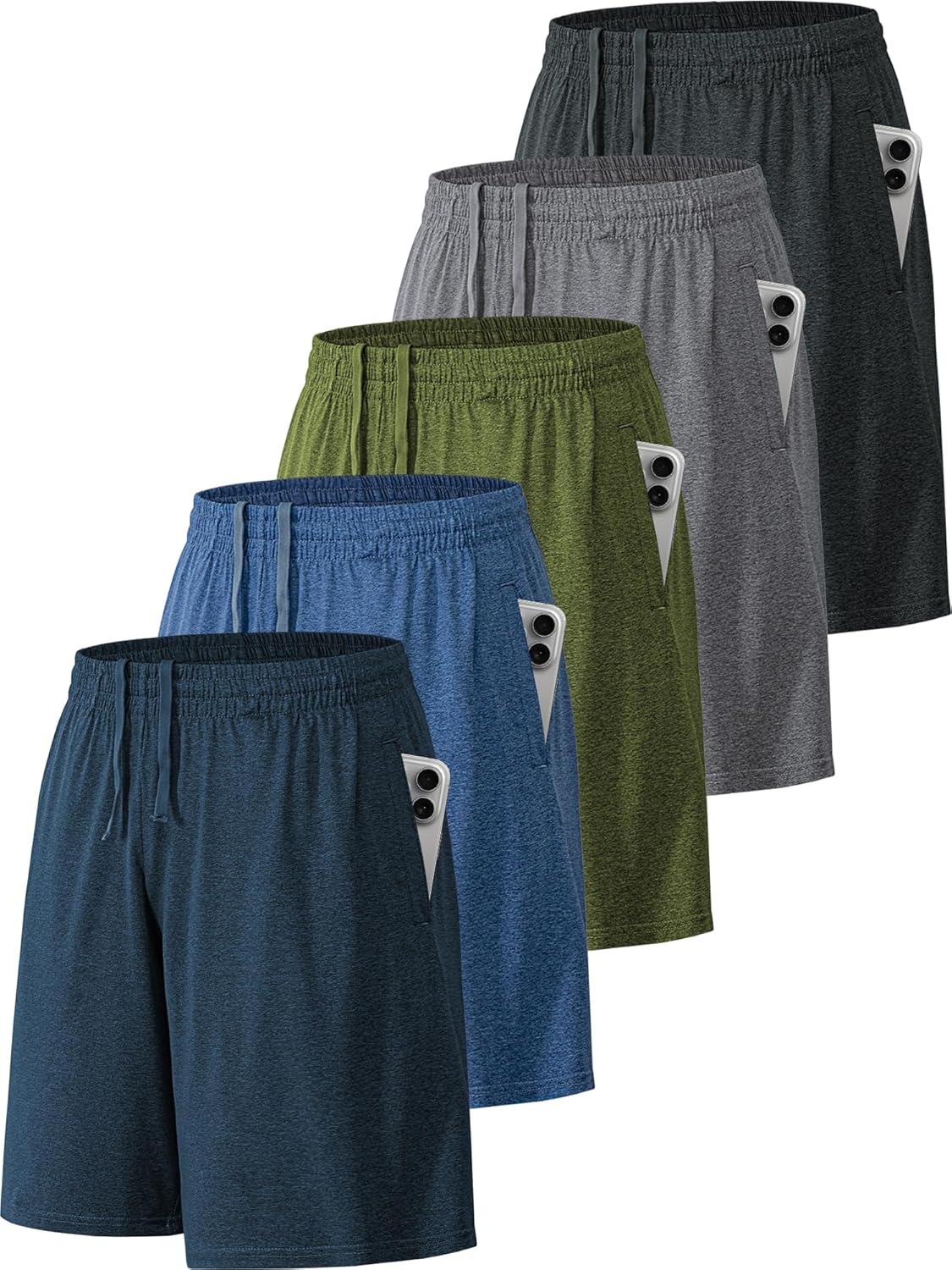BVNSOZ Men's Athletic Shorts, Special Athletic Wear with Pockets and Elastic Wai...