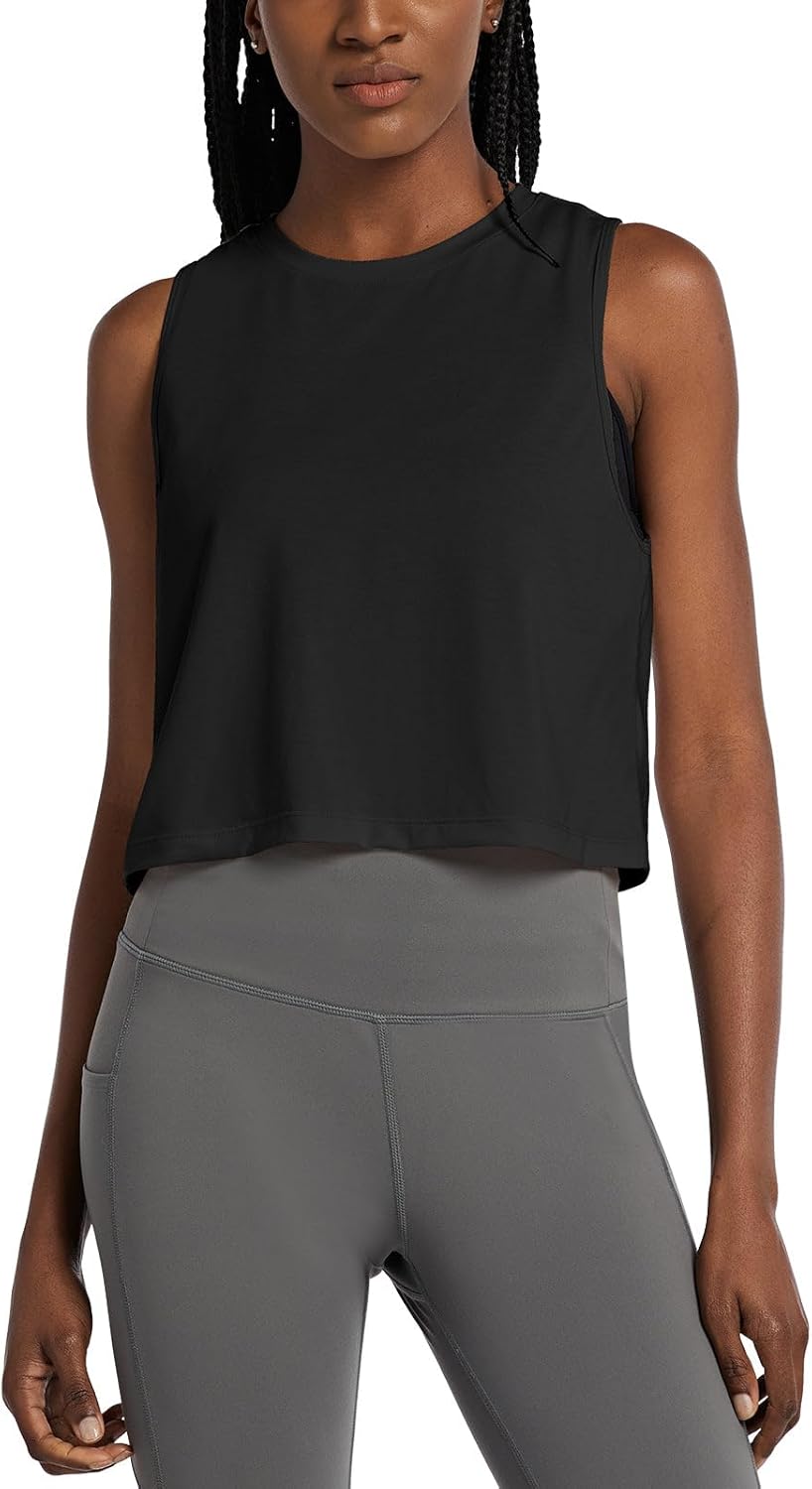 BALEAF Workout Tops, Special Crop Tank Top for Women, Innovative Quick Dry Athle...
