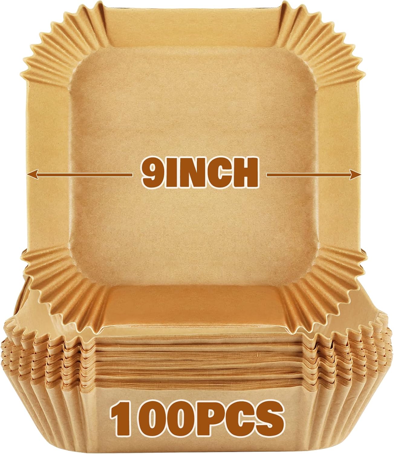 YQL Parchment Paper for Air Fryer, 9 inches Air Fryer Liners Square, 100pcs Air...