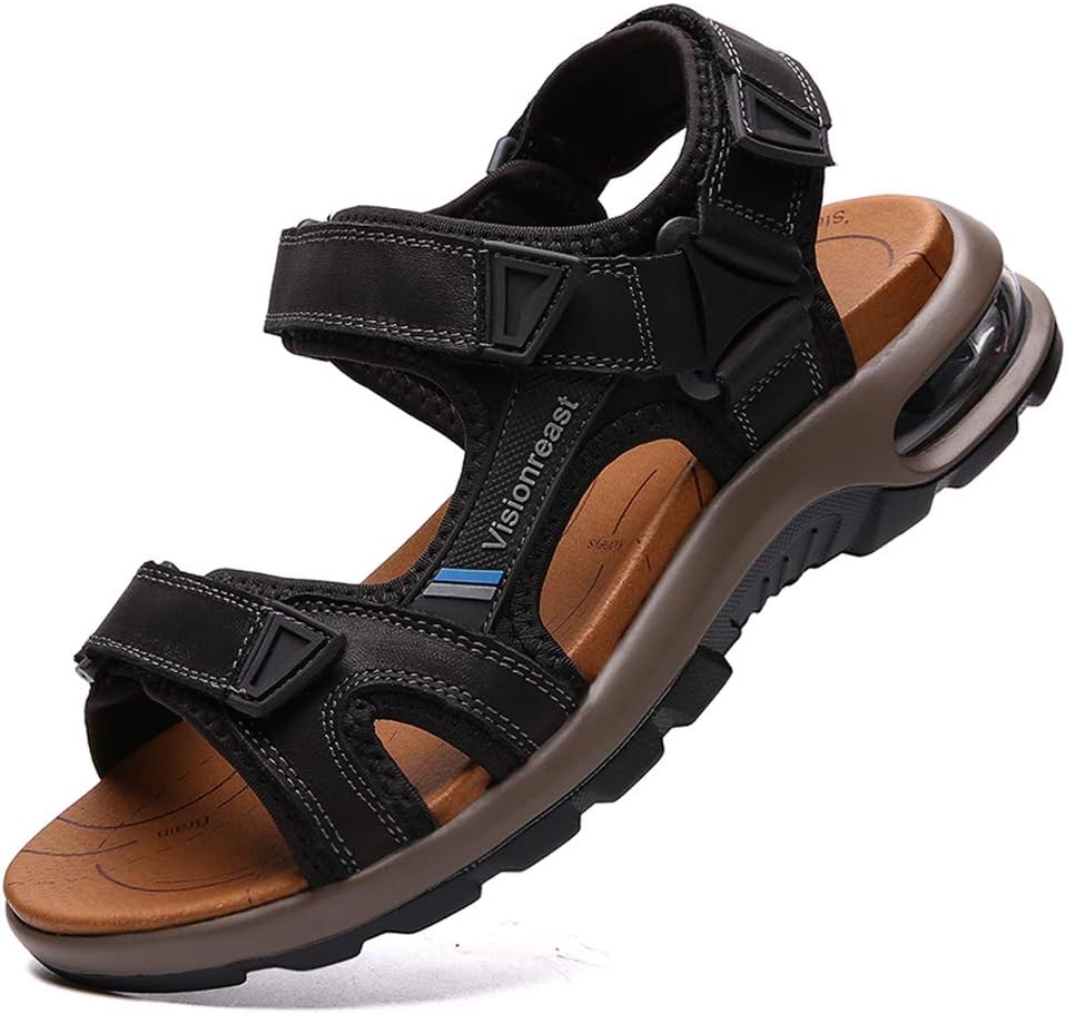 visionreast Mens Athletic Sandals Open Toe Hiking Outdoor Non-slip Sandals Air C...