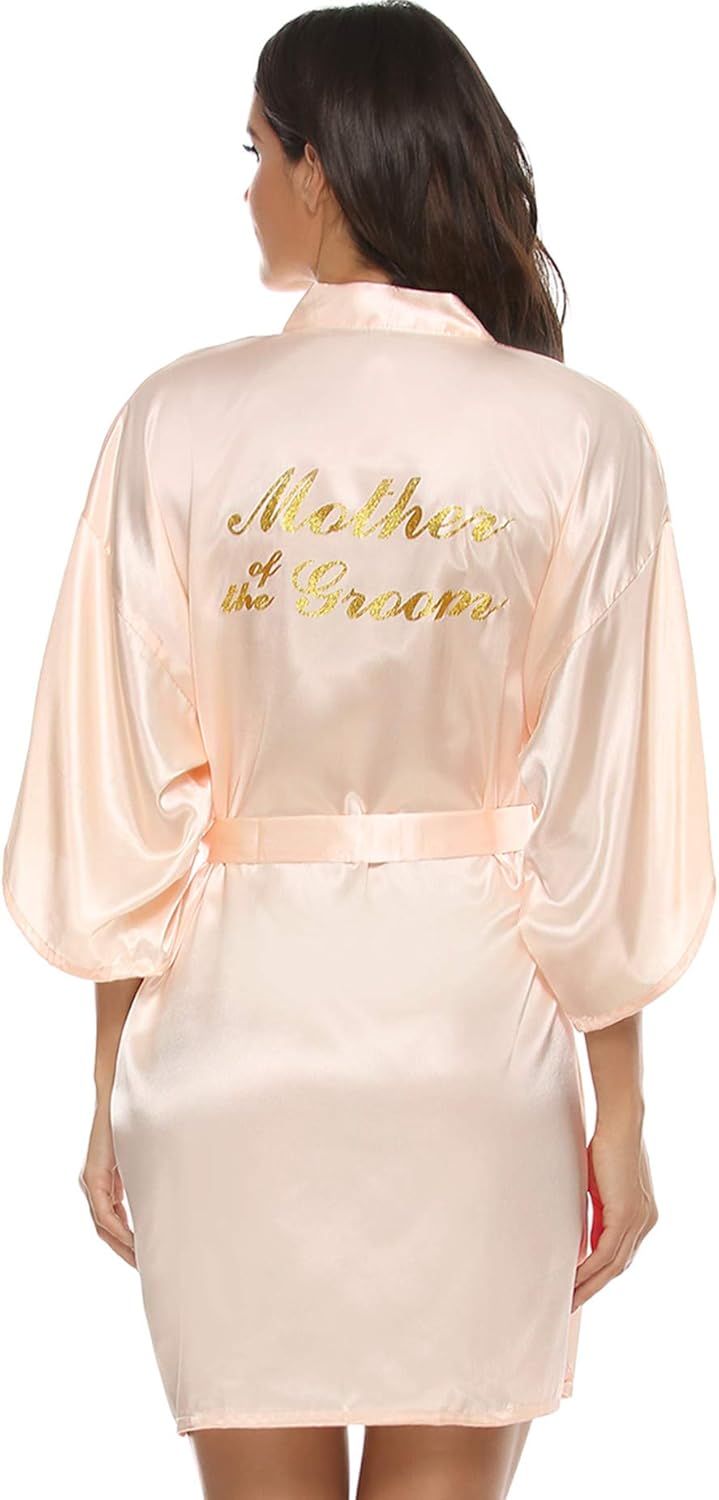 Vlazom Bride Robes, Special Women's Kimono Robe, Innovative Satin Bridesmaid Par...
