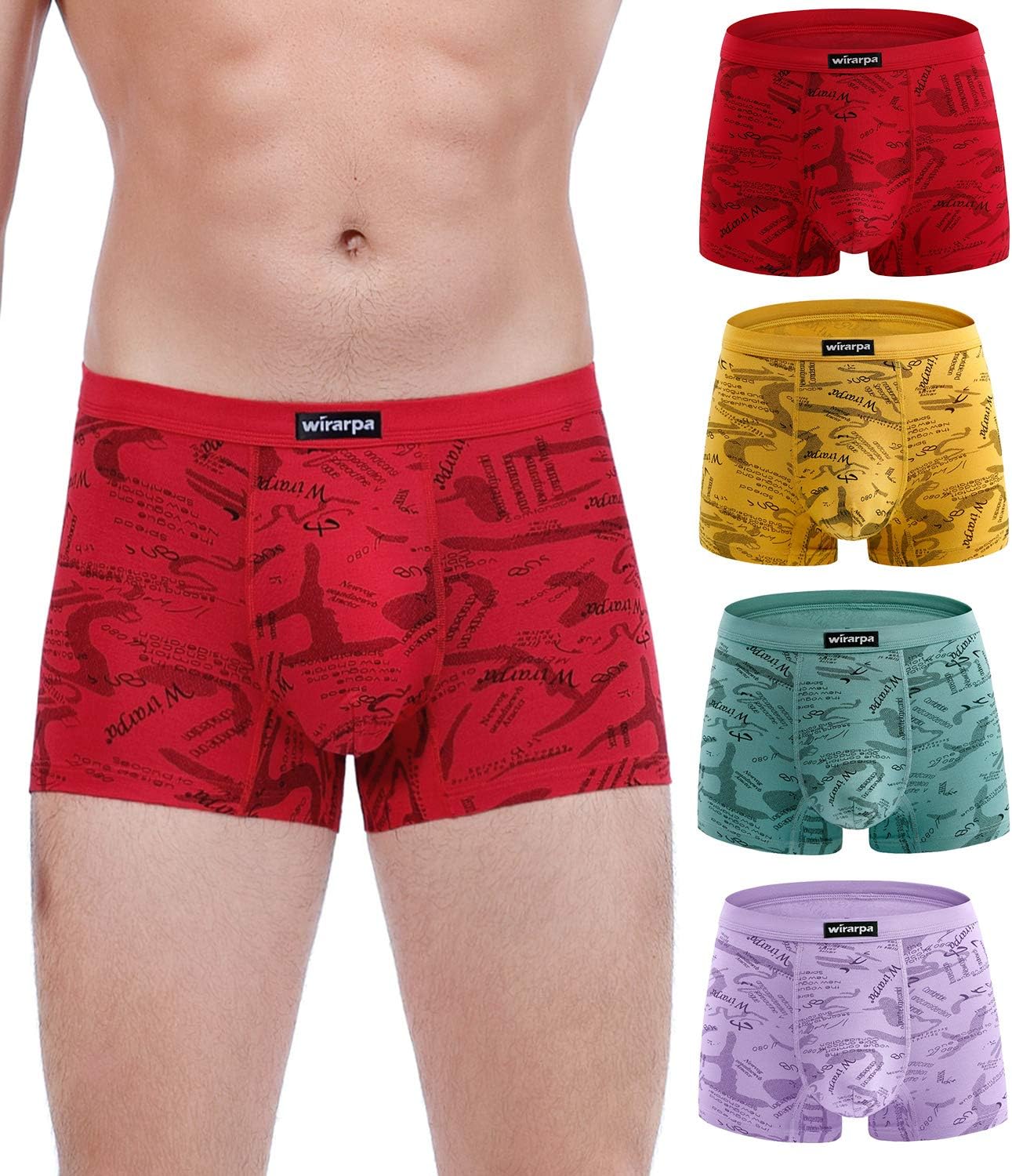 Wirarpa Mens Underwear, Special Mirco Modal Trunks, Innovative Soft Boxer Shorts...