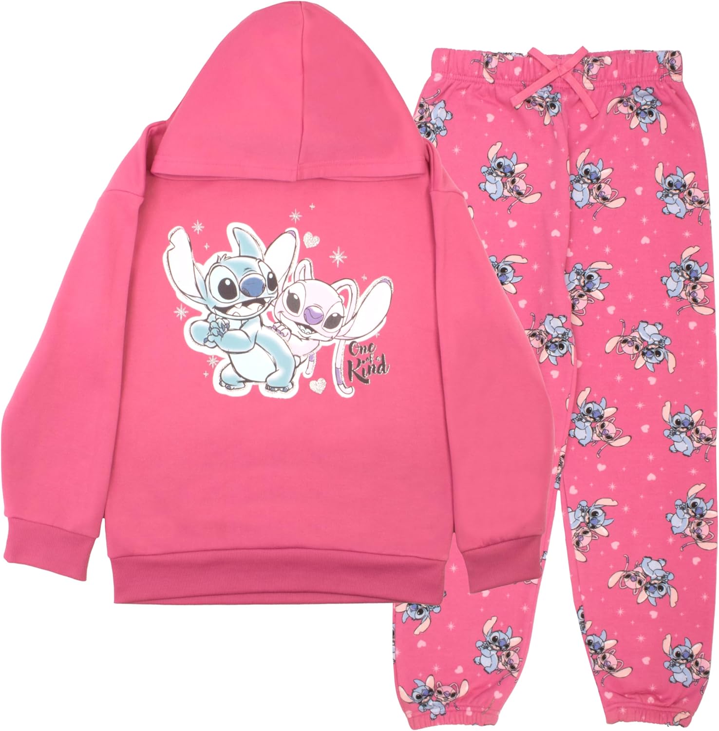 Disney Lilo and Stitch Minnie Mouse Girls Matching Sets Pullover Hoodie and Jogg...
