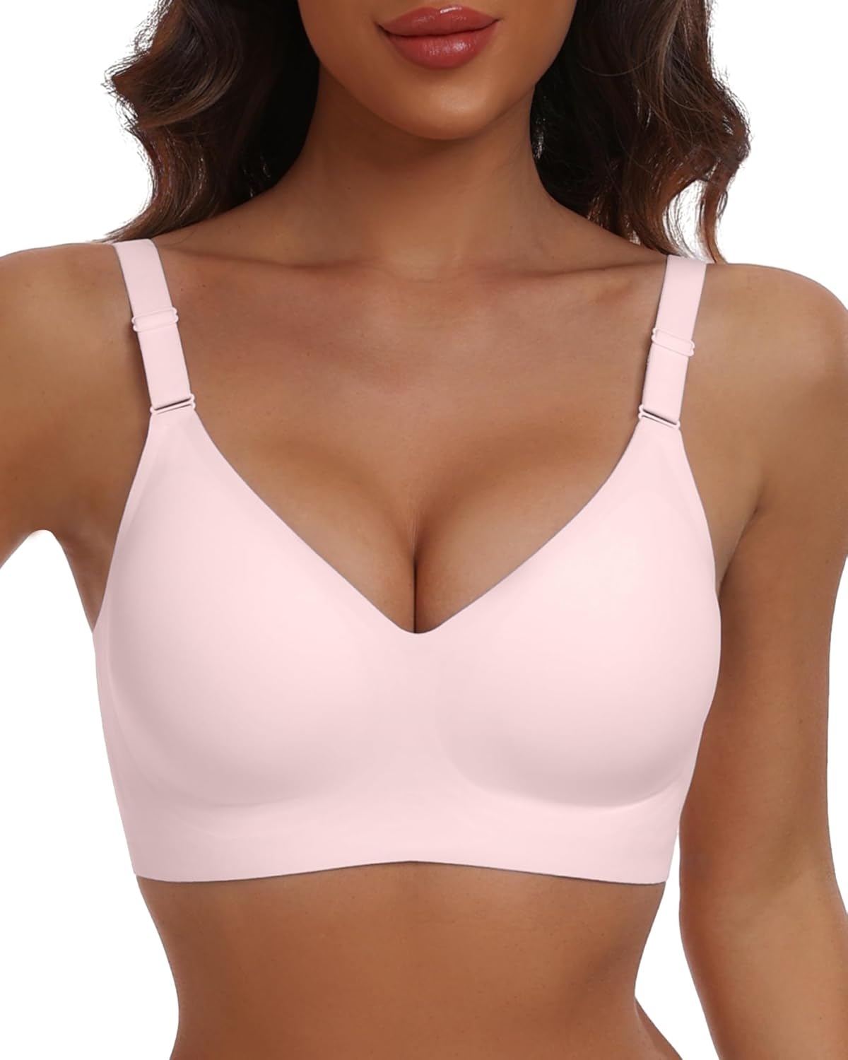 HORISUN Wireless Push Up Full Coverage Bra for Women Seamless Bras with Soft Sup...
