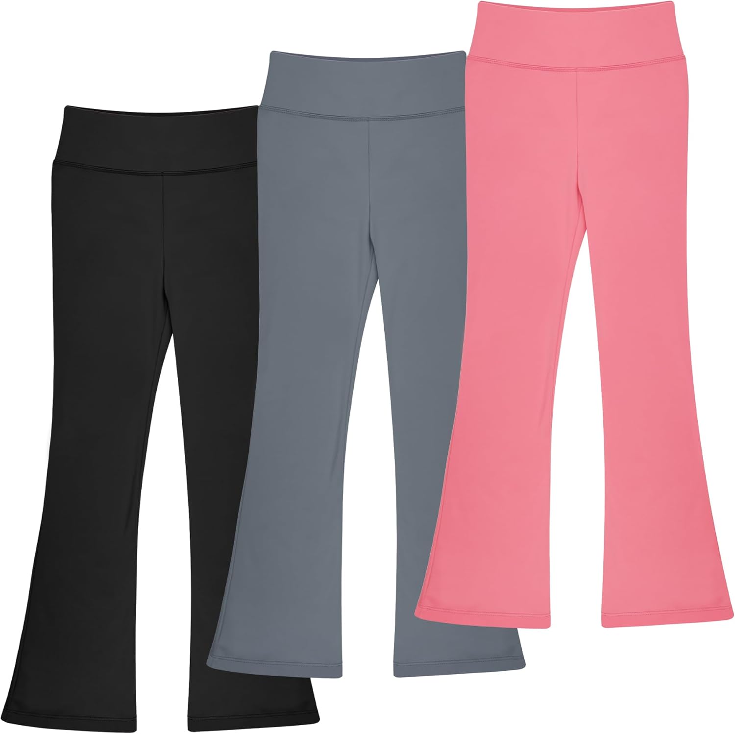 BIG ELEPHANT Girls Flare Leggings, Bootcut Yoga Pants for Kids, High Waisted Bel...