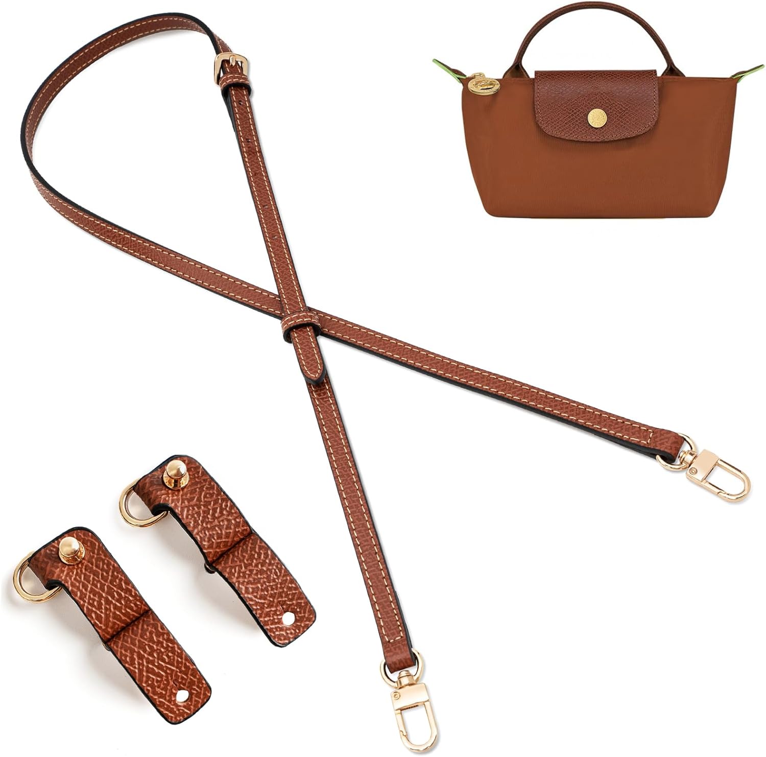 KOMHPS Purse Straps Replacement, Leather Handbag Crossbody Shoulder Strap Adjust...