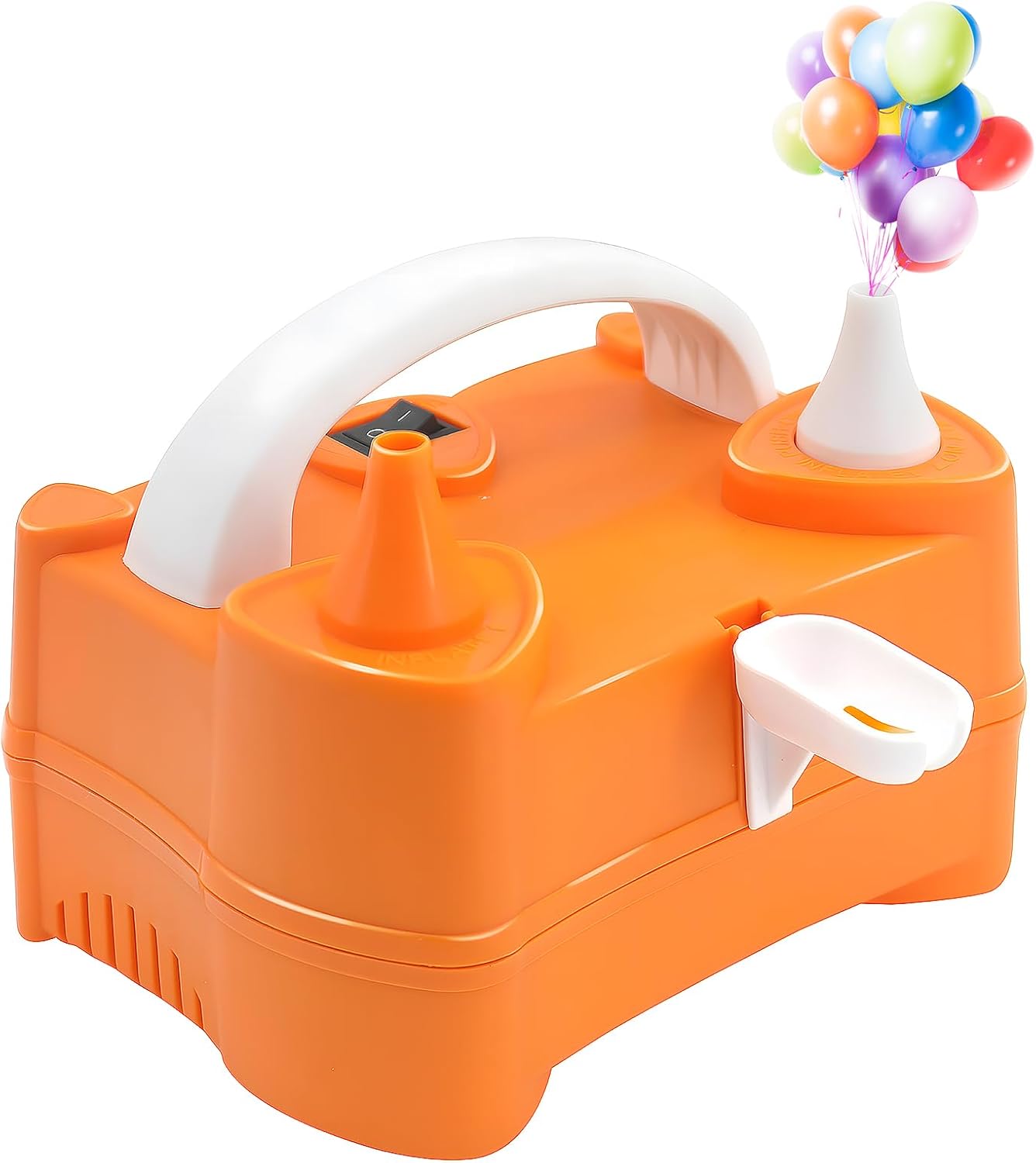 Balloon Pump Electric Air Inflator Portable Automatic Dual Nozzle Balloon Blower...