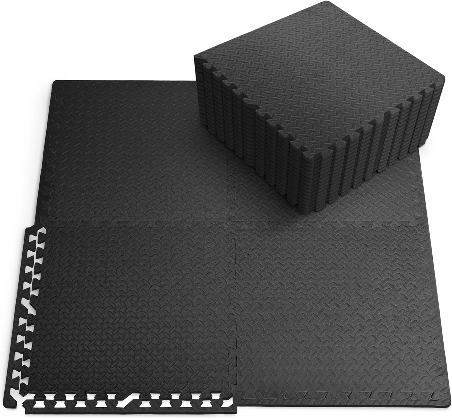 KAYMAN Gym Floor Nonslip Mats, High-Quality Interlocking EVA Foam Exercise Floor...