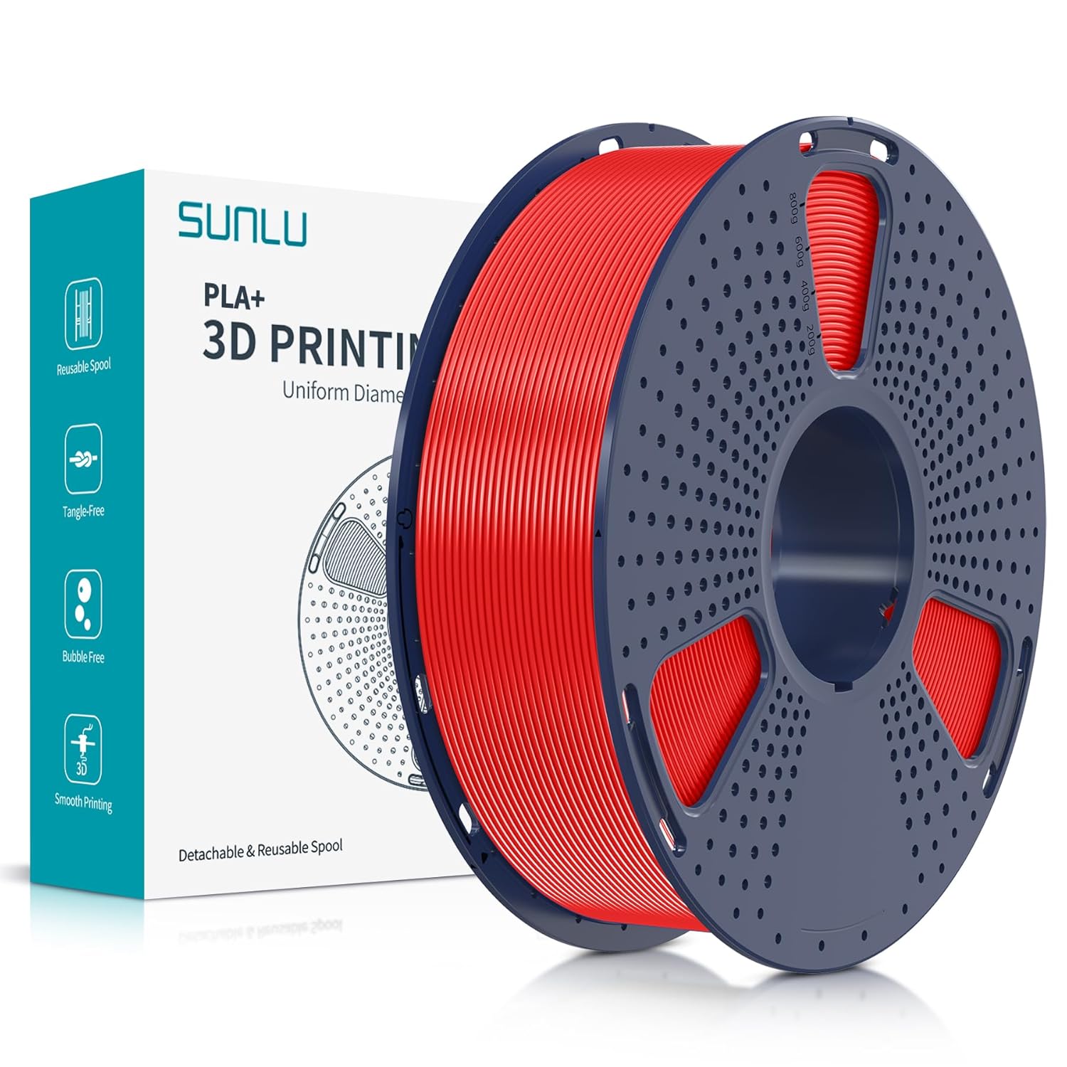 High-Quality SUNLU PLA 3D Printer Filament, Special PLA Plus Filament 1.75mm, In...