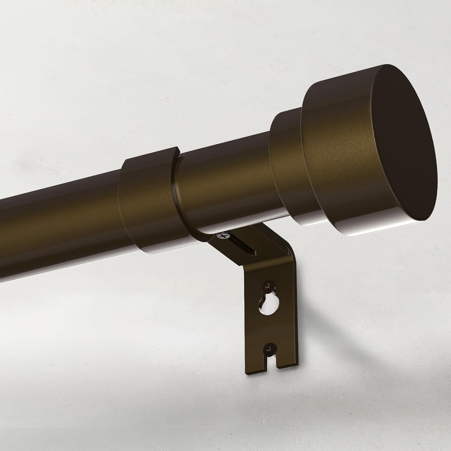 Heavy Duty Curtain Rods for Windows 66 to 120 Inch, 1 Inch Bronze Window Curtain...