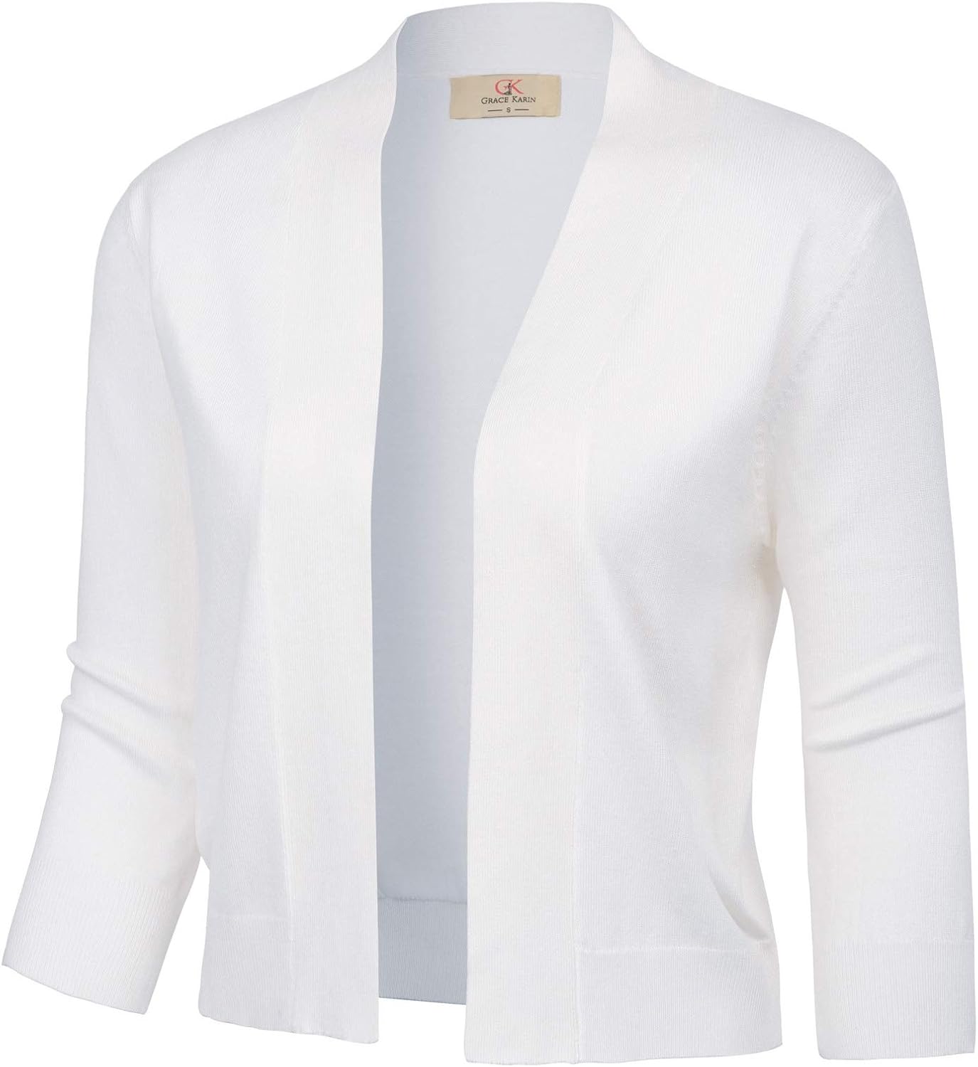 GRACE KARIN Summer Cardigans for Women UK 3/4 Sleeve Loose Open Front Short Card...