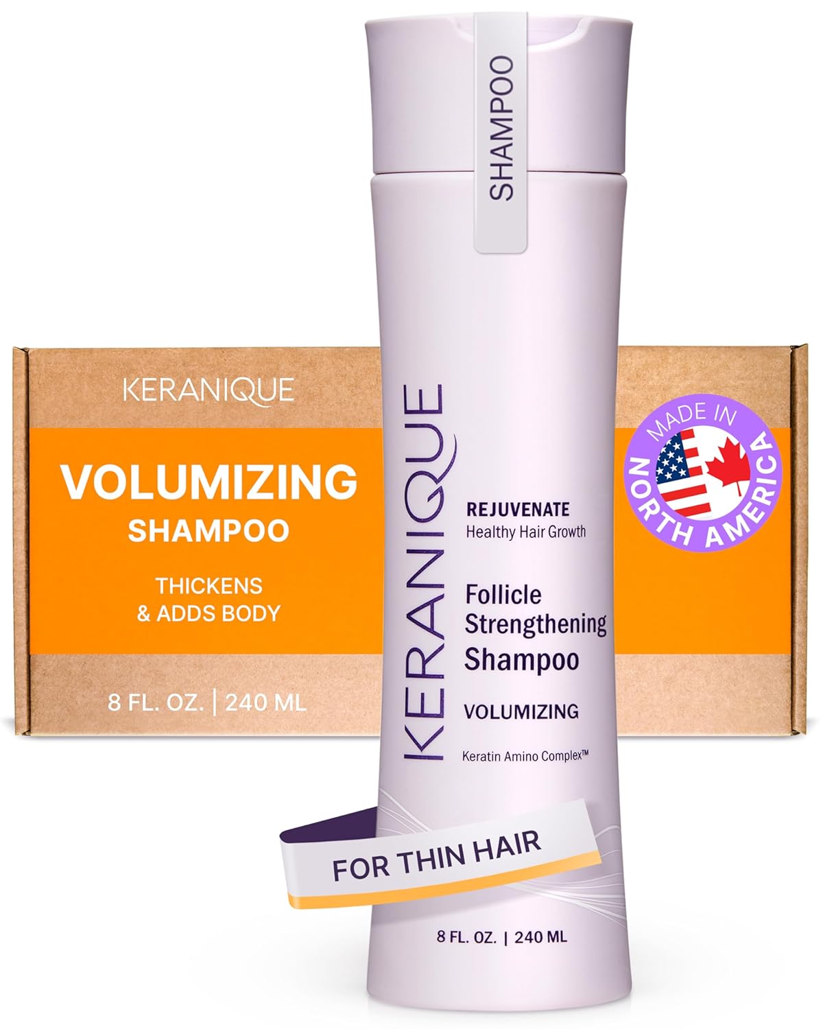 Keranique Scalp Stimulating Keratin for Thinning Hair, Hair Regrowth Amino Compl...