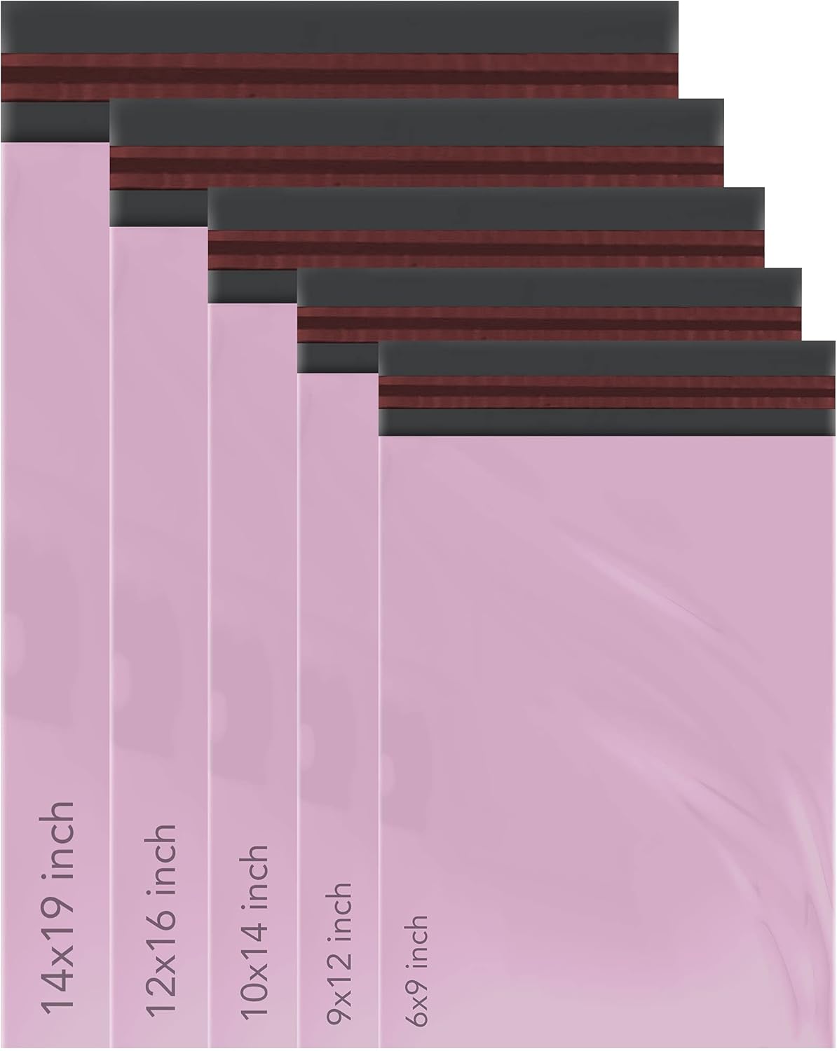 iSOUL 100 Mixed Mailing Poly Postal Self Seal Bags 5 Sizes 20 from Each Small to...