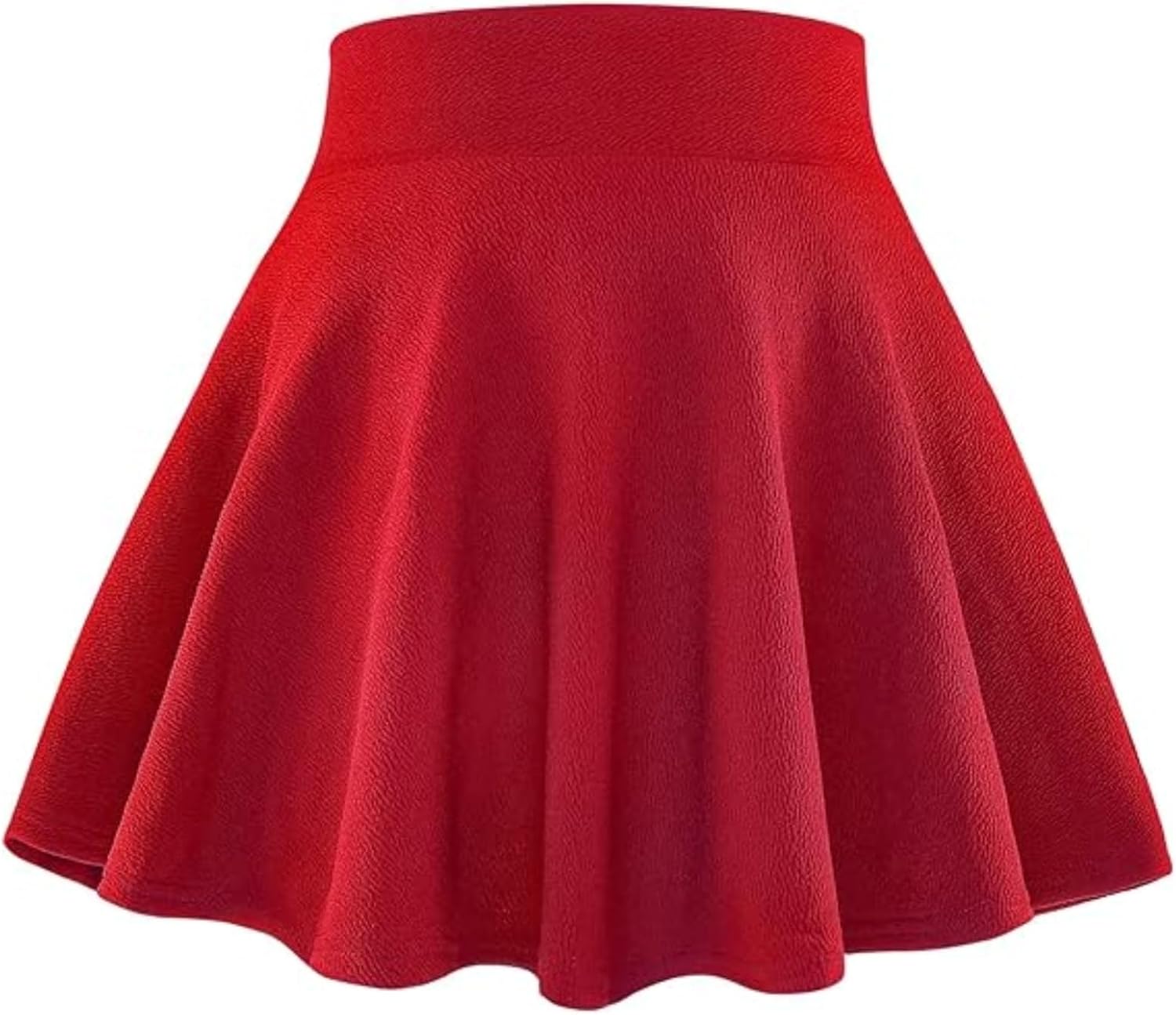 BOOPH Kids Girls Skirt Casual Mini Flare Plain Pleated Stretch Waist Skater Unif...