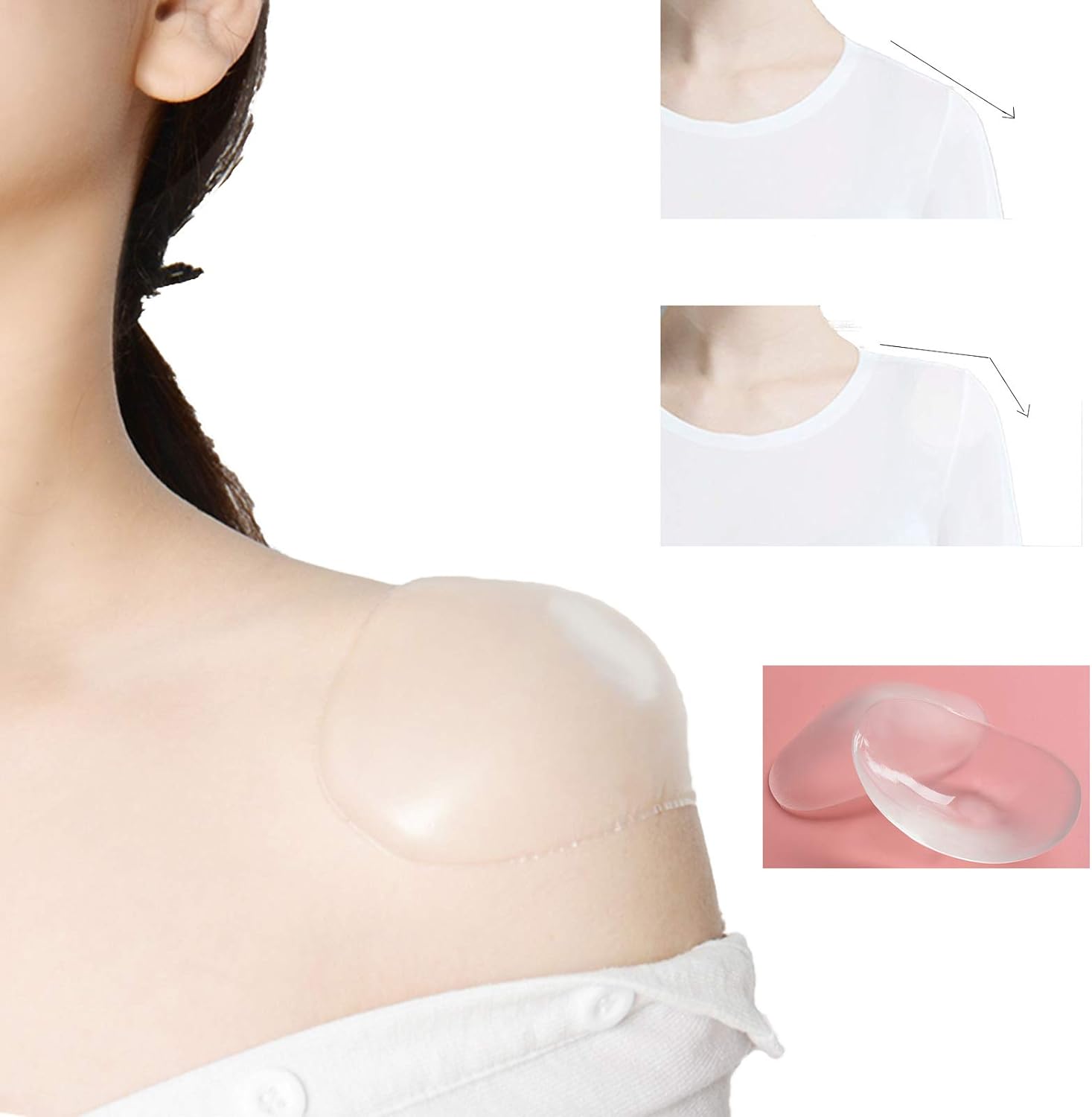 Shoulder Pads, Special Silicone Soft Anti-Slip Shoulder Push-Up Pads, Innovative...
