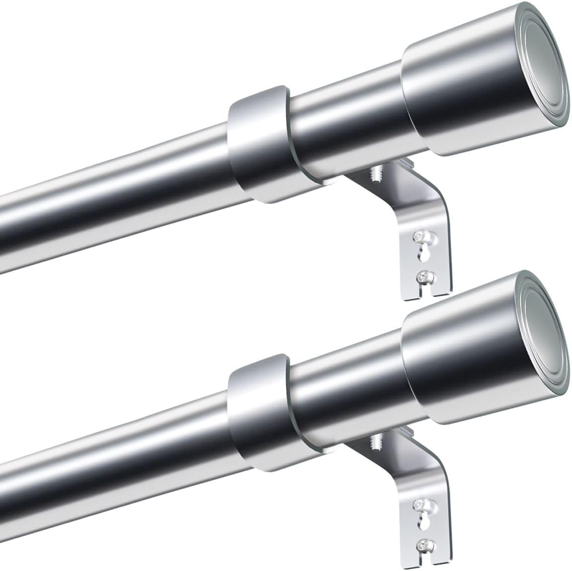 Curtain Poles, Unique 2 PCS Curtain Pole with Brackets, Innovative Curtain Rods...