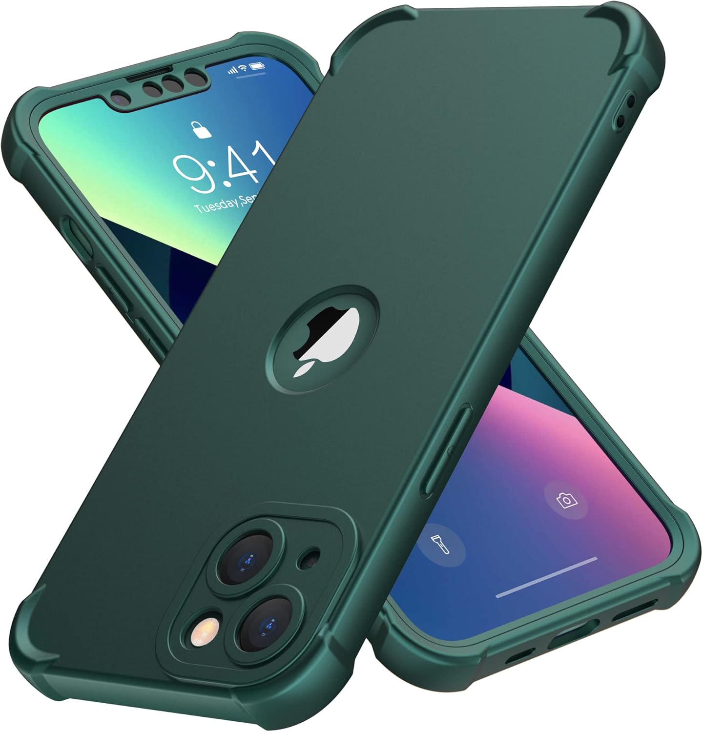 ORETECH 4 in 1 Silicone Case, Special Phone Case with 2 Tempered Glass Screen Pr...