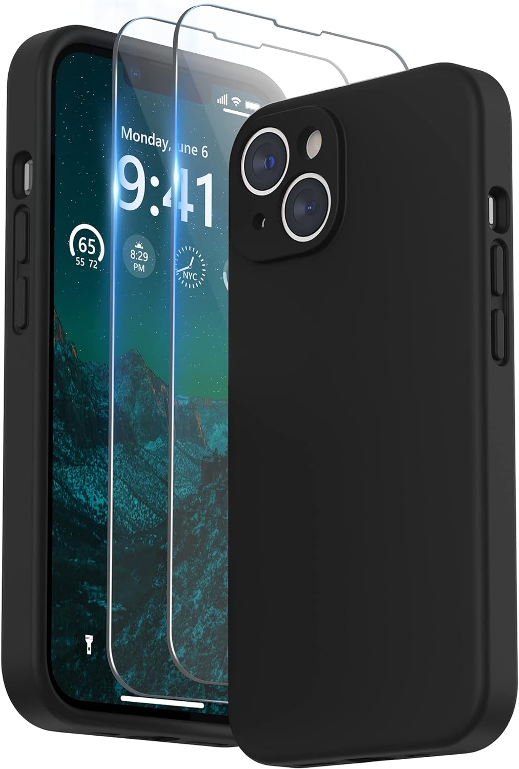 SURPHY iPhone 14 Case, Special Case with Screen Protector, Innovative Liquid Sil...