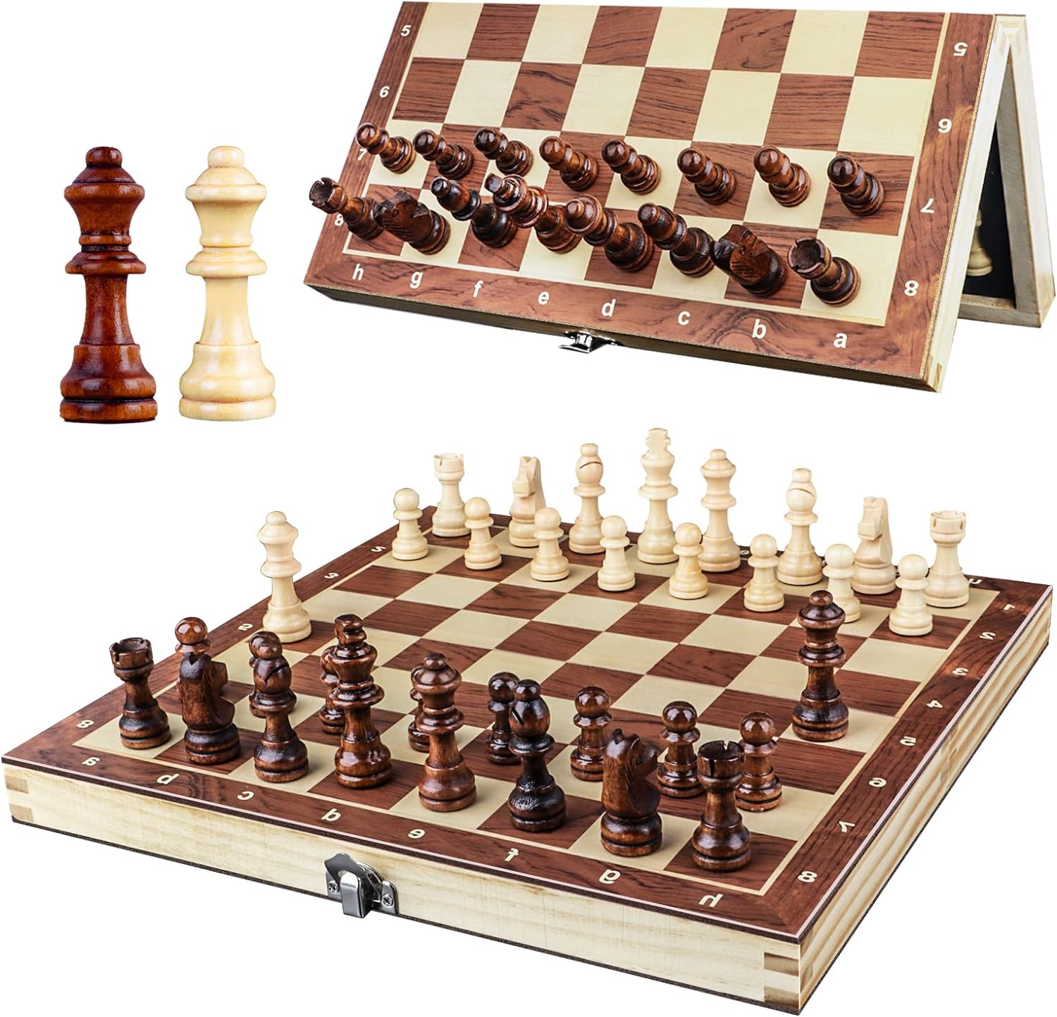 OOCOME Wooden Chess Set, Special Chess Board Folding Magnetic Chess Set, Innovat...