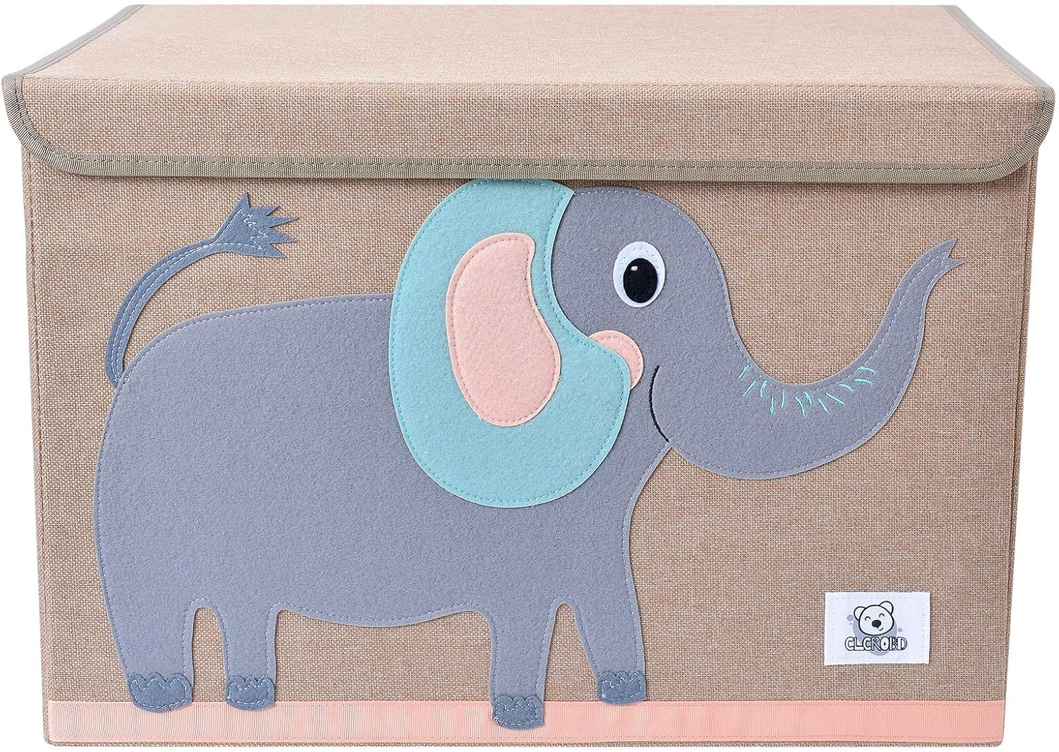 CLCROBD Foldable Kids Large Toy Chest with Flip-Top Lid, Collapsible Fabric Anim...