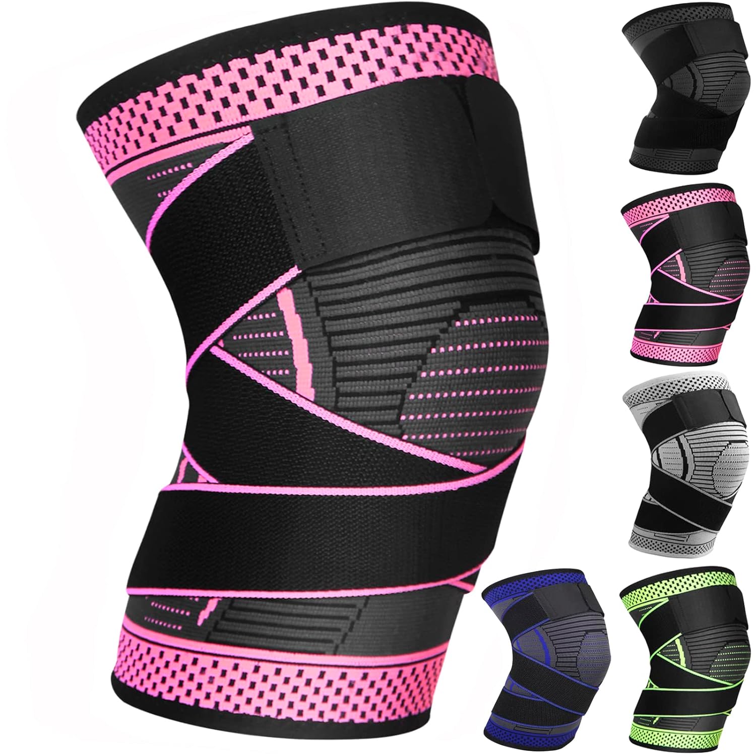 Adjustable Knee Support Brace, Special Compression Knee Sleeves for Meniscus Tea...