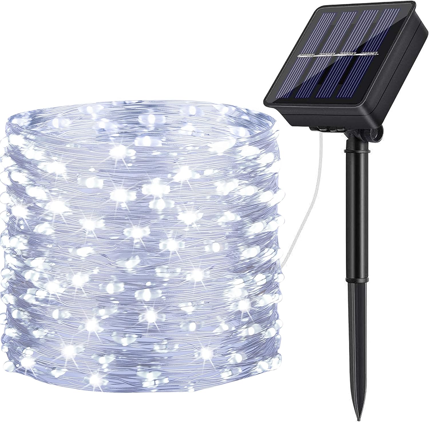 DeepDream Solar Fairy Lights Outdoor, 72ft/20m 200 LED 8 Modes Solar Powered Str...