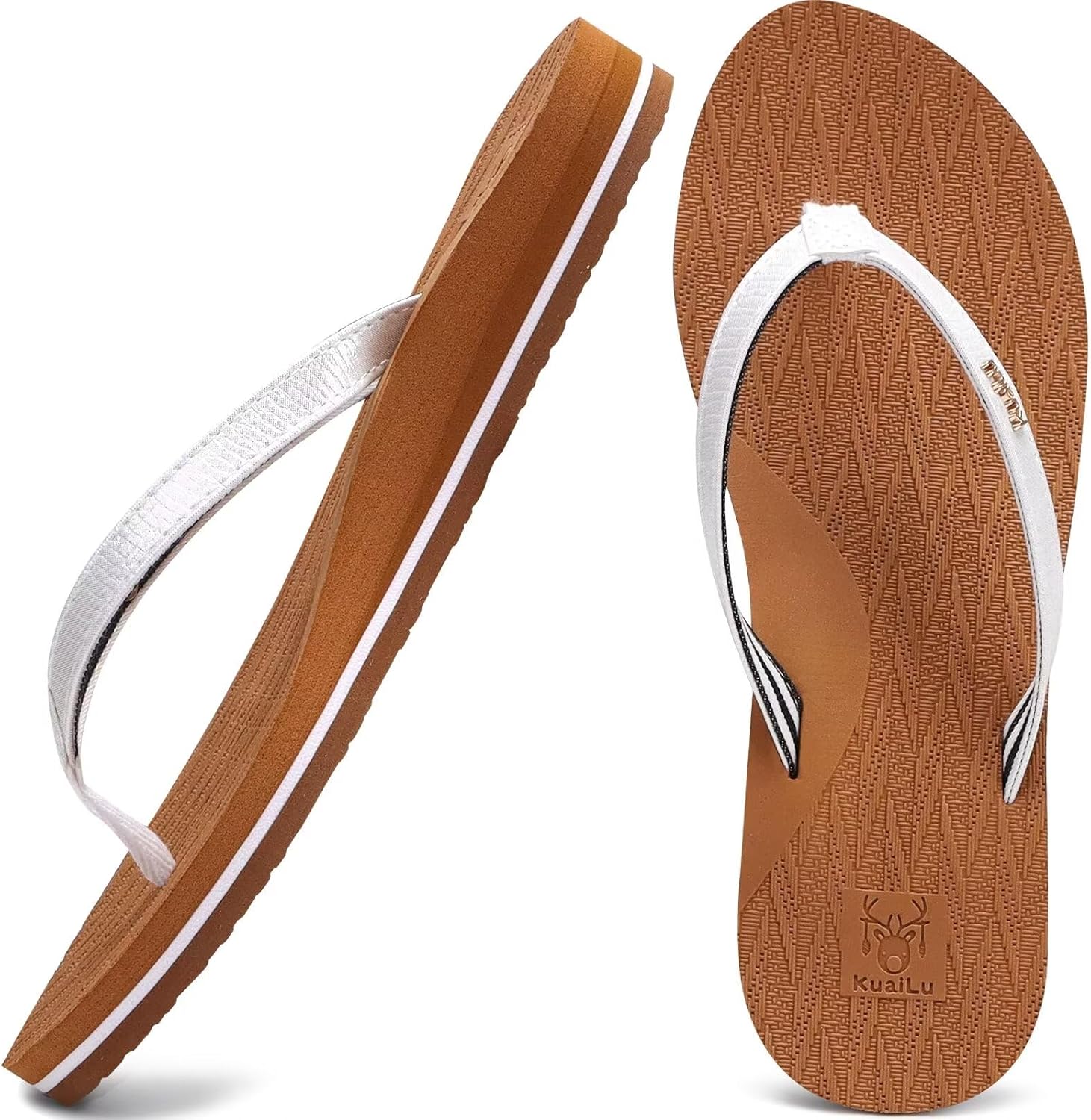 KuaiLu Womens Flip Flops, Special Fashion Beach Sandals, Lightweight Yoga Mat Th...