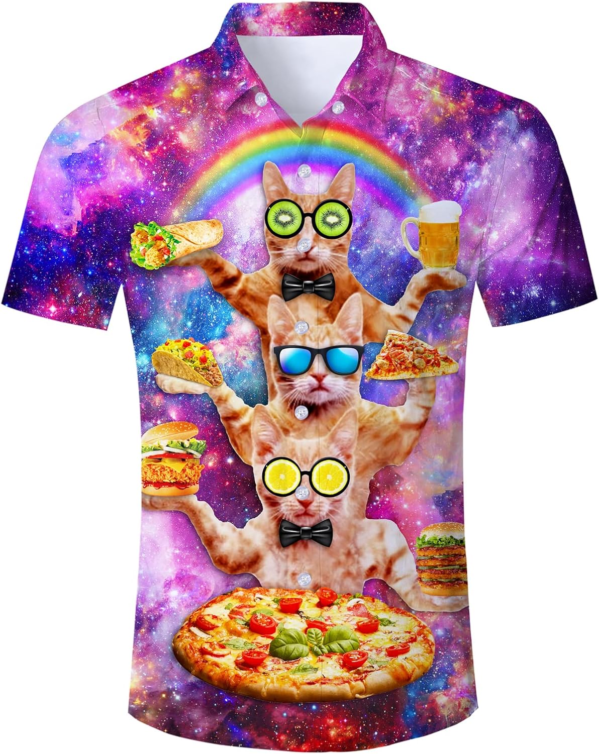 **Title:** "Unique TUONROAD Hawaiian Shirt, Special 3D Printed Funny Cat Beach S...