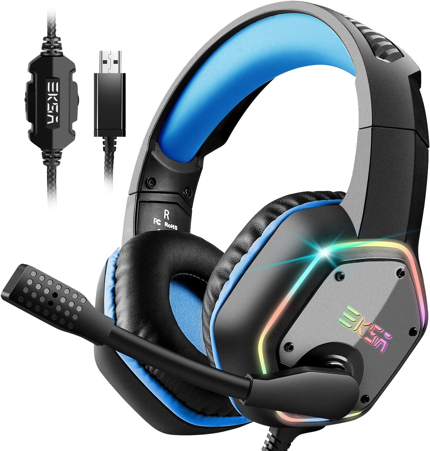 EKSA E1000 USB Gaming Headset for PC - Computer He...