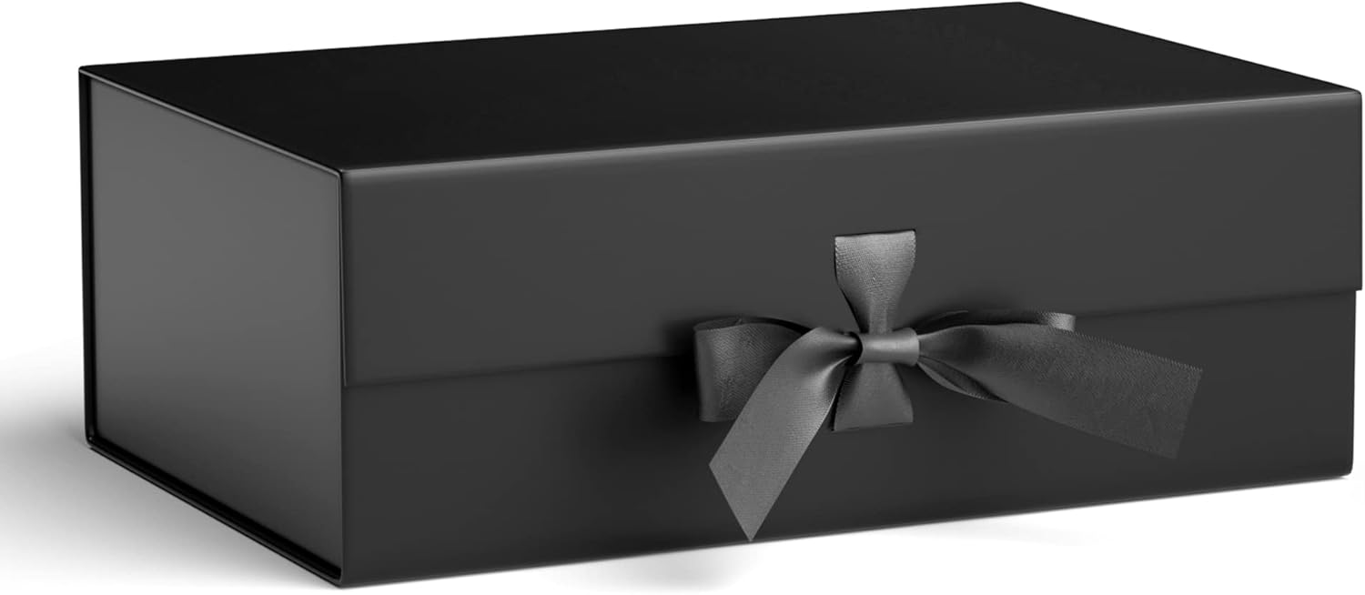 GIFTSAY Magnetic Gift Box, Special Large Gift Boxes Black with Lid, Innovative P...