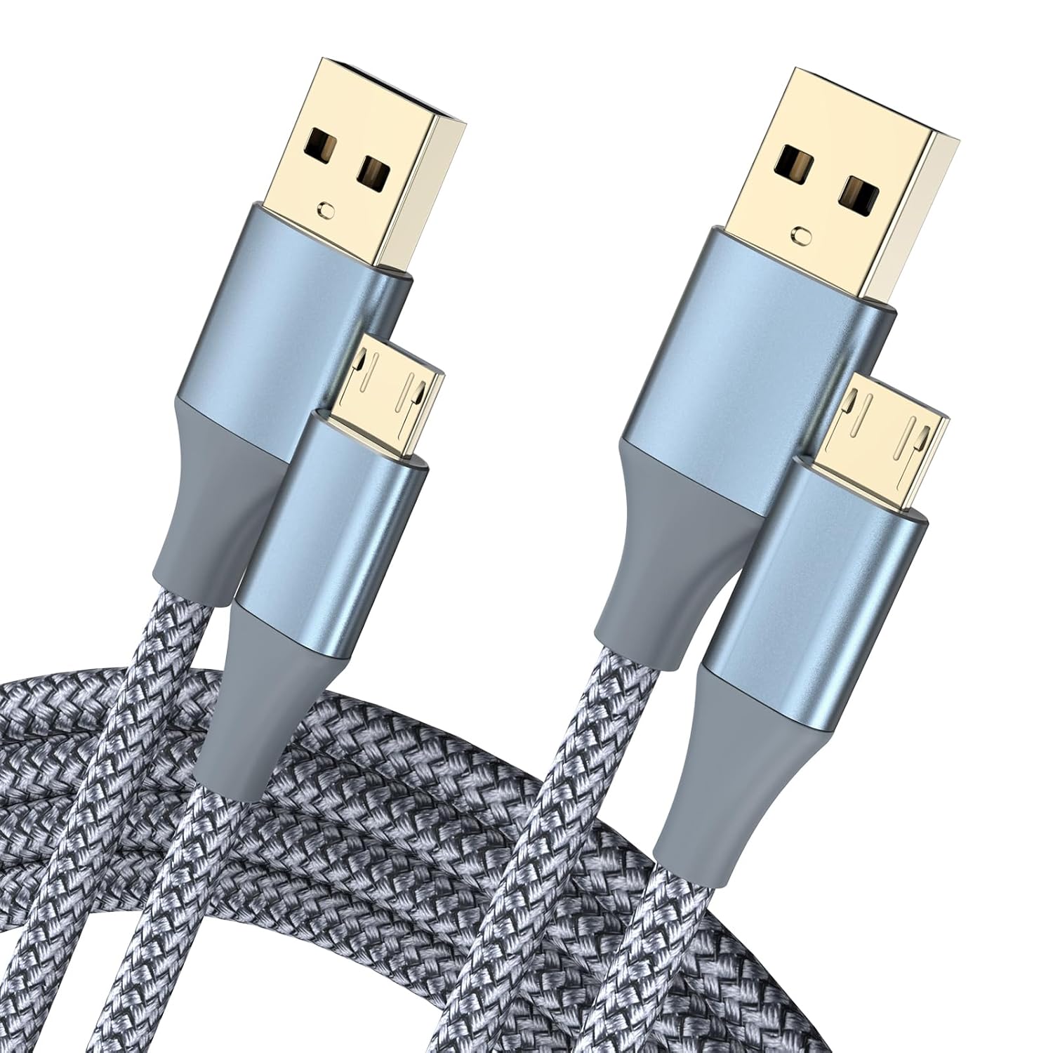 Bjids Micro USB Cable Android Charger, (2-Pack 2M) Nylon Braided Cable Compatibl...