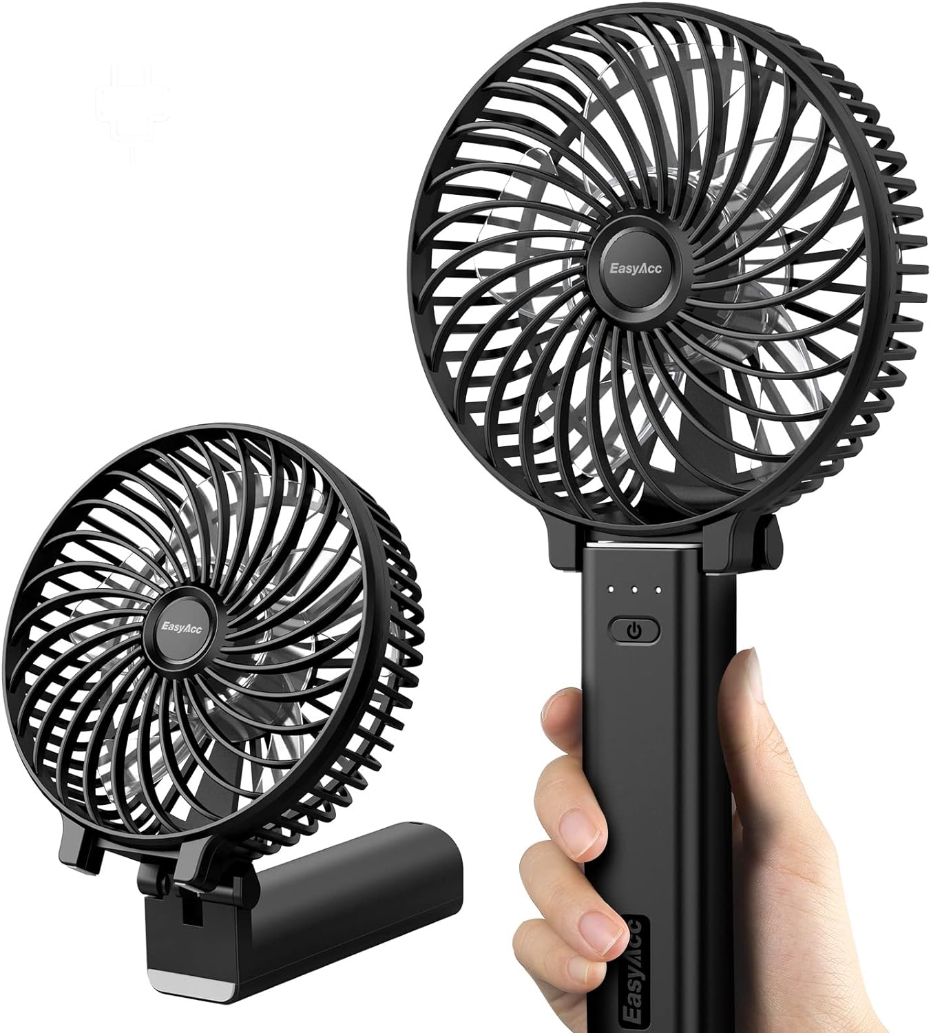 EasyAcc Handheld Fan, Portable Fan 5-23H Personal Fan with Battery Reminder 4000...
