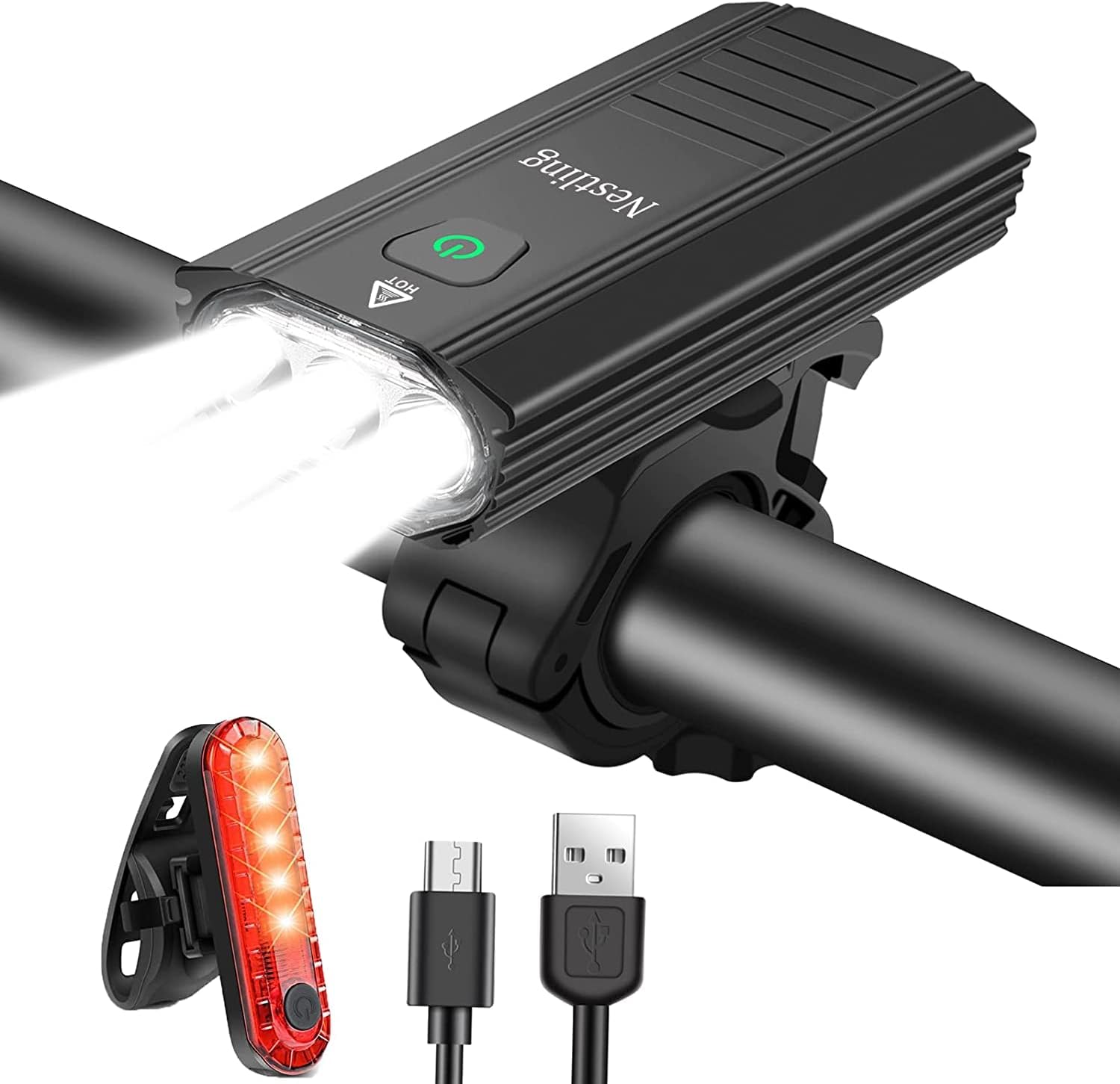 Nestling Bike Light Set,3000 Lumens Powerful LED U...