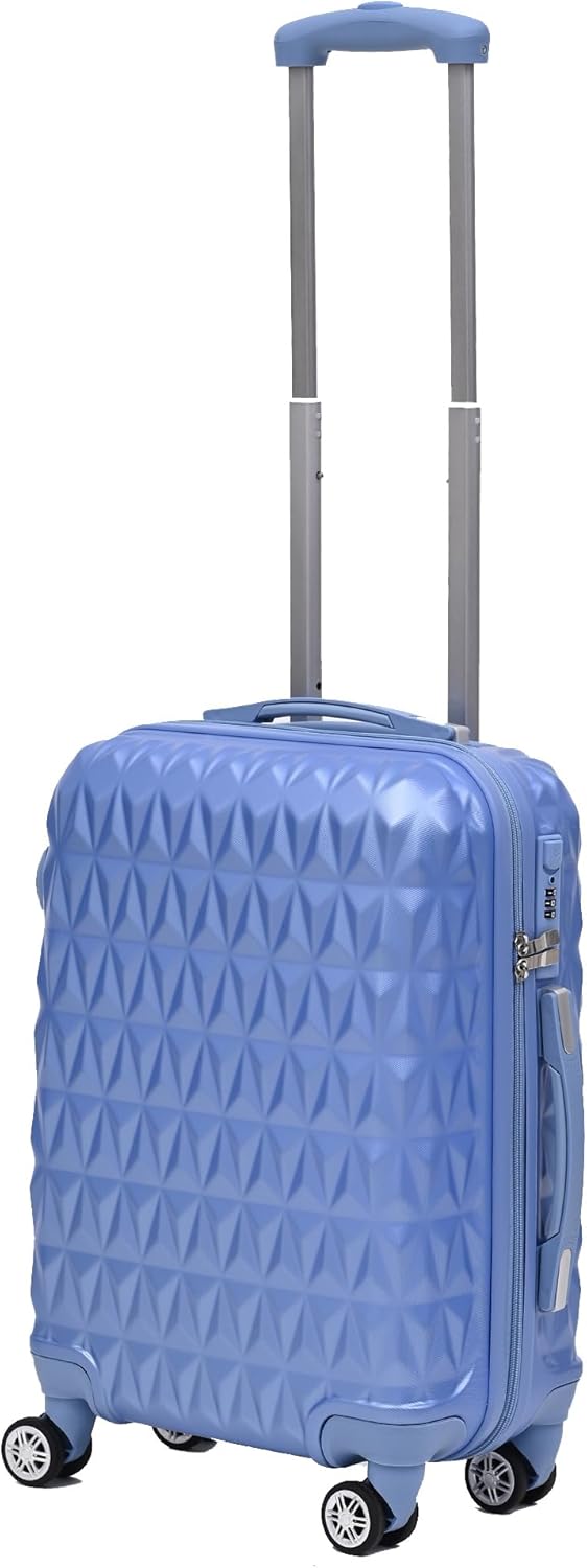 Hard Shell Cabin Carry On Suitcase 55 cm 2.5 kg 35 litres 4 Wheels with Built in...