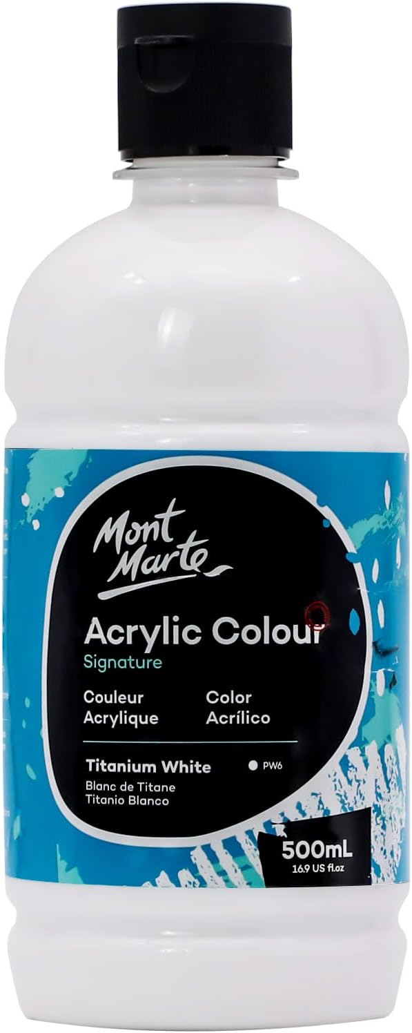 MONT MARTE Signature Acrylic Paint, Special Titanium White Acrylic Paint, Innova...