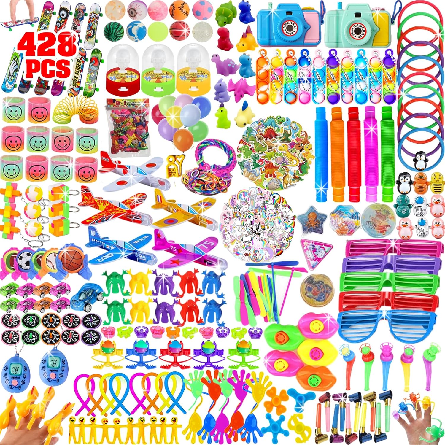 Party Bag Fillers for Kids, 428PCS Unisex Party Favours Bags Toys, Pinata Filler...