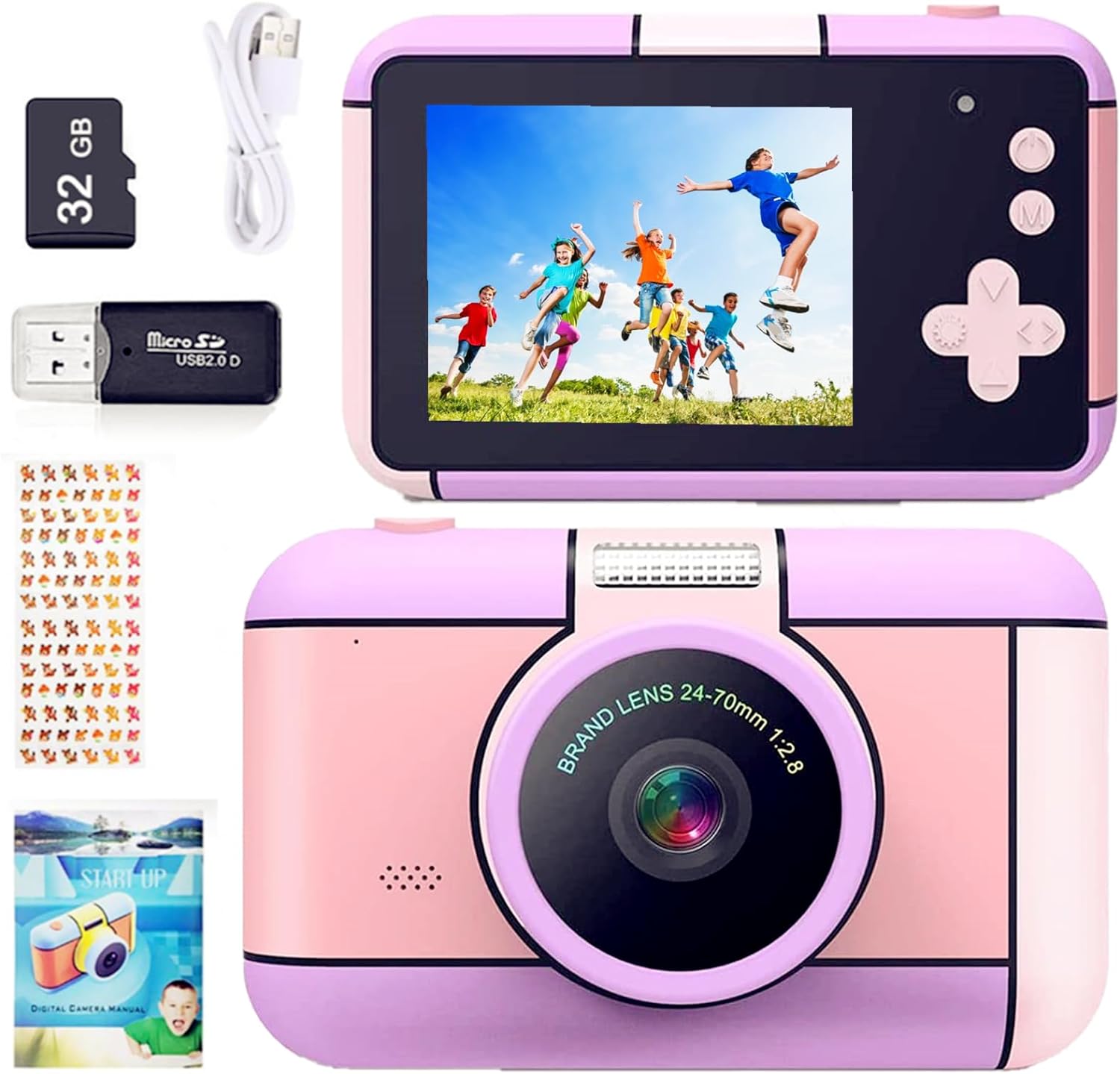 YunLone Kids Digital Camera Selfie Camera for Kids Children 3-10 Years 1080P FHD...