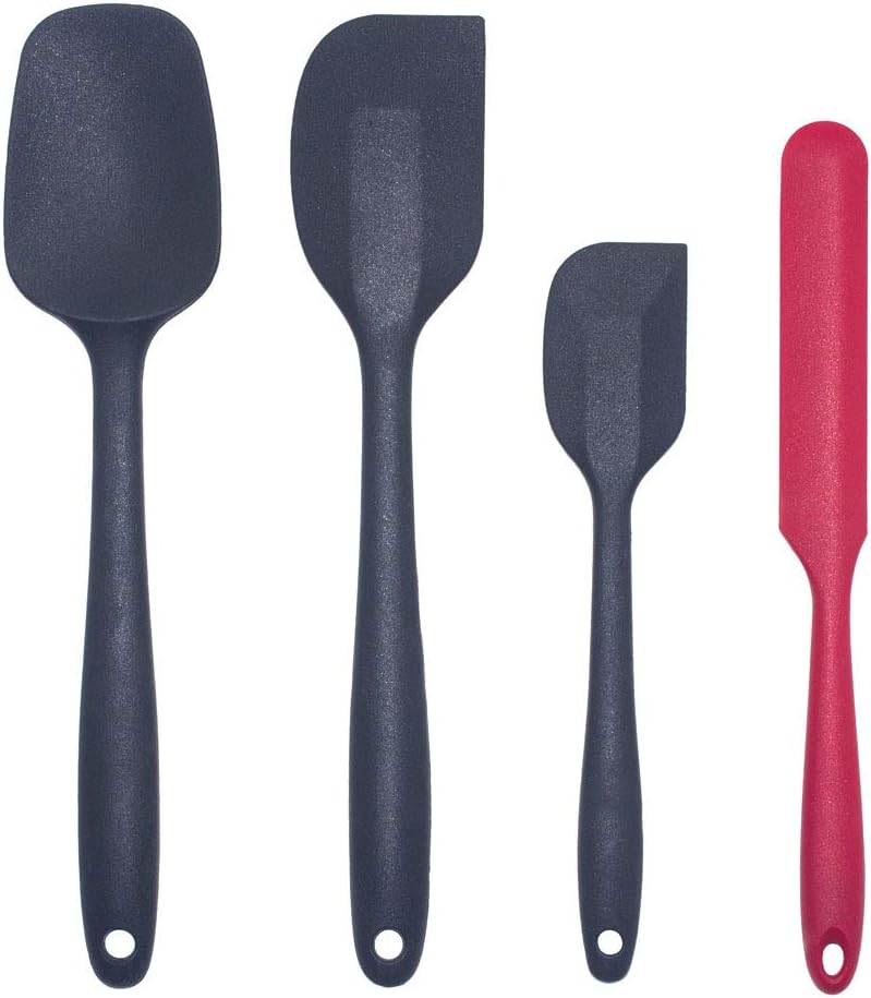 4 PCS Silicone Spatulas for Cooking | Heat-Resistant Ergonomic Spatulas for Baki...