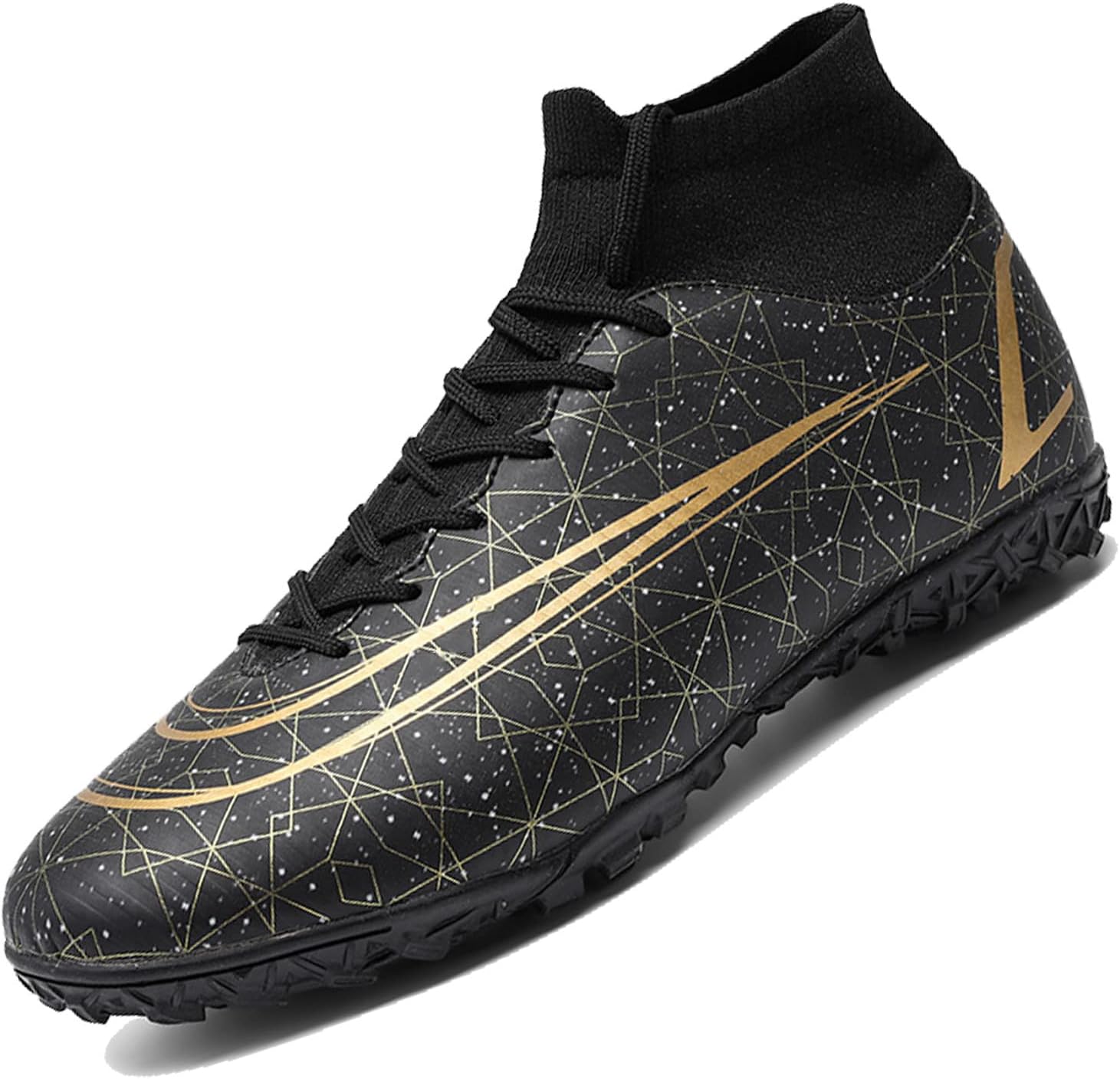 VLOOKST Boys' Football Boots Kids Girls Astro Turf Trainers Non-Slip Junior Socc...