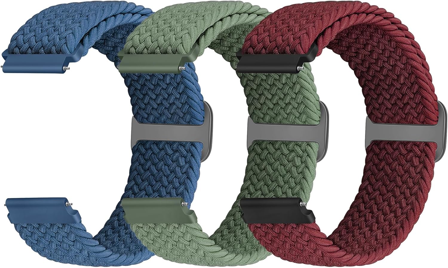 Yunshare Braided Solo Loop Elastic Strap 18mm 20mm 22mm Quick Release Watch Band...